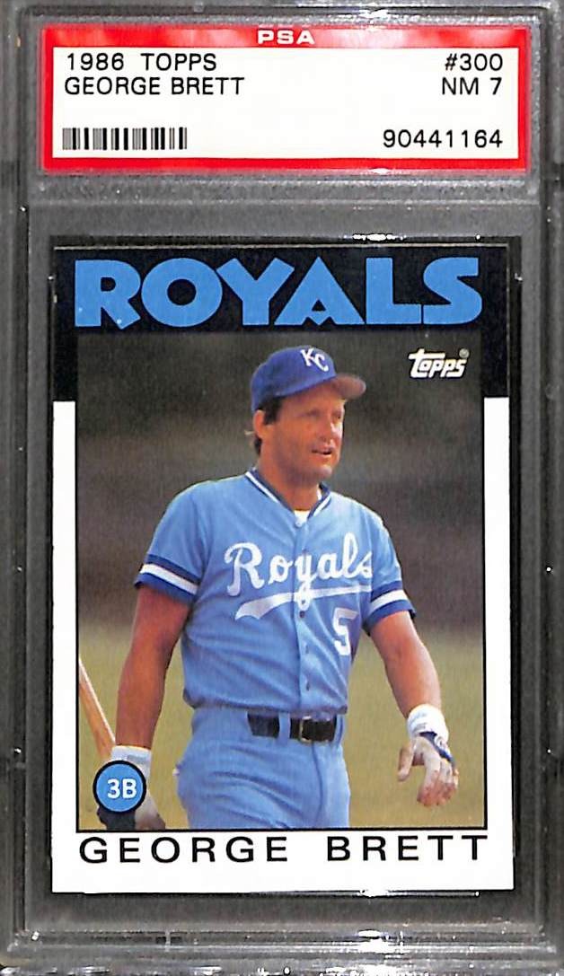 1986 Topps #300 George Brett PSA 7 NM 90441164