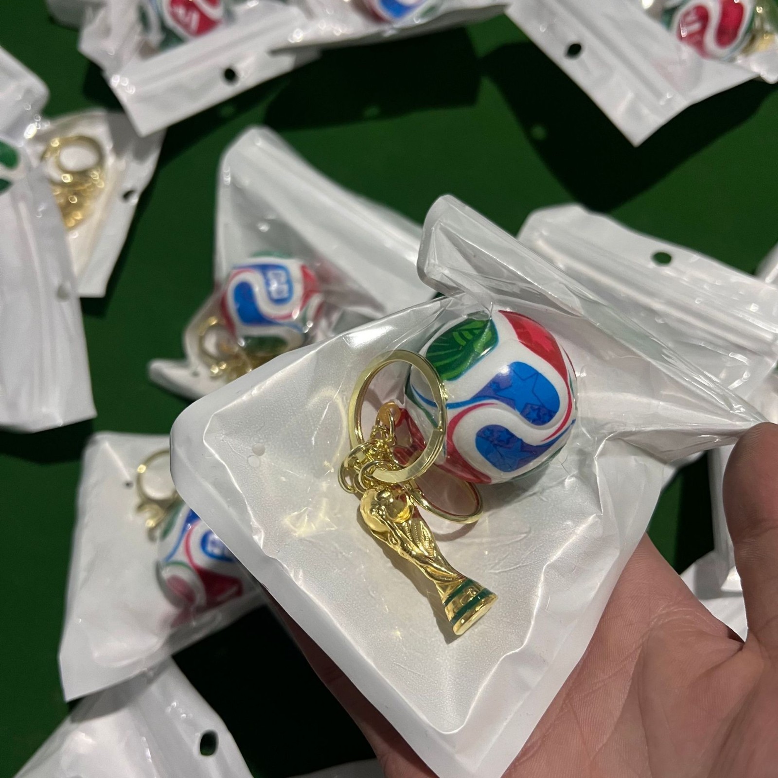 FIFA World Cup 2026 Keychain Set Soccer Ball + Trophy Collectible Gift