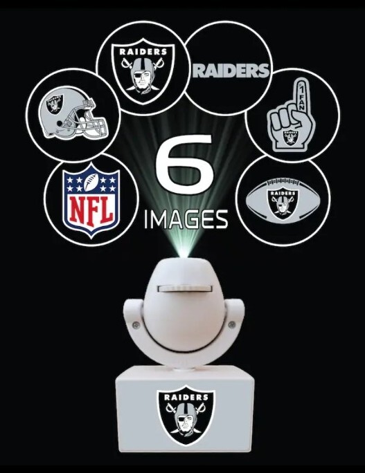 Las Vegas Raiders Light Led Mini Spotlight Projector, light up 6 logos Man Cave