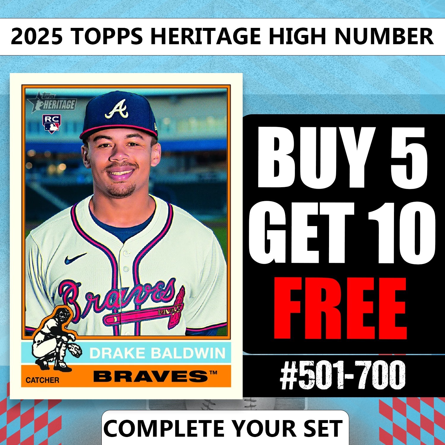 2025 Topps Heritage High Number 501-700 Base Singles You Pick Set