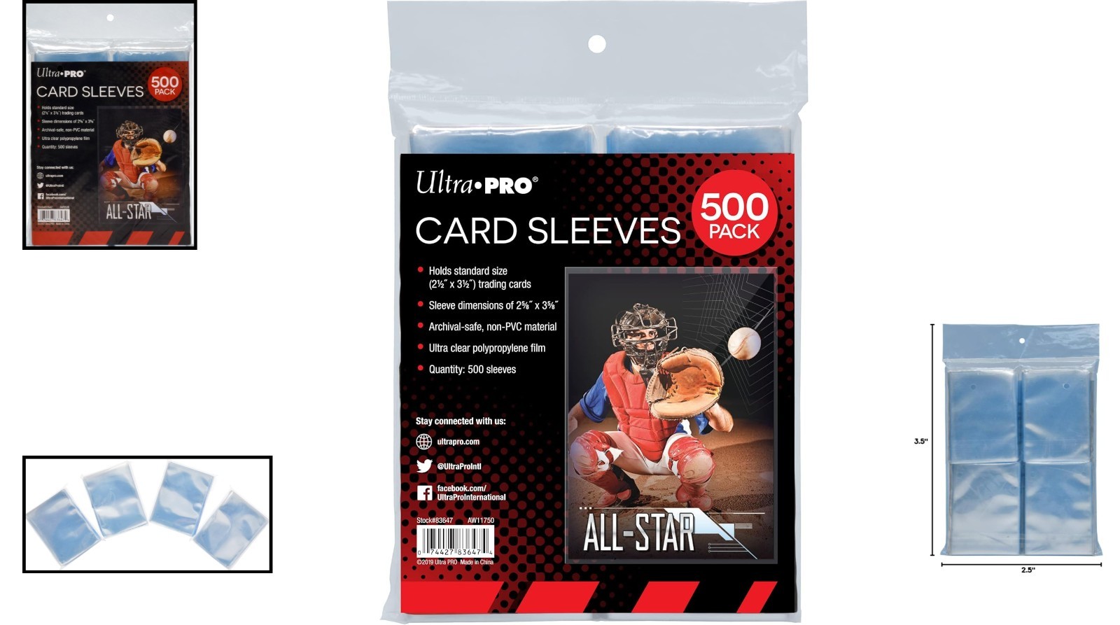 500 Count Clear Protective Sleeves for Trading Cards – Preserve Your Collection