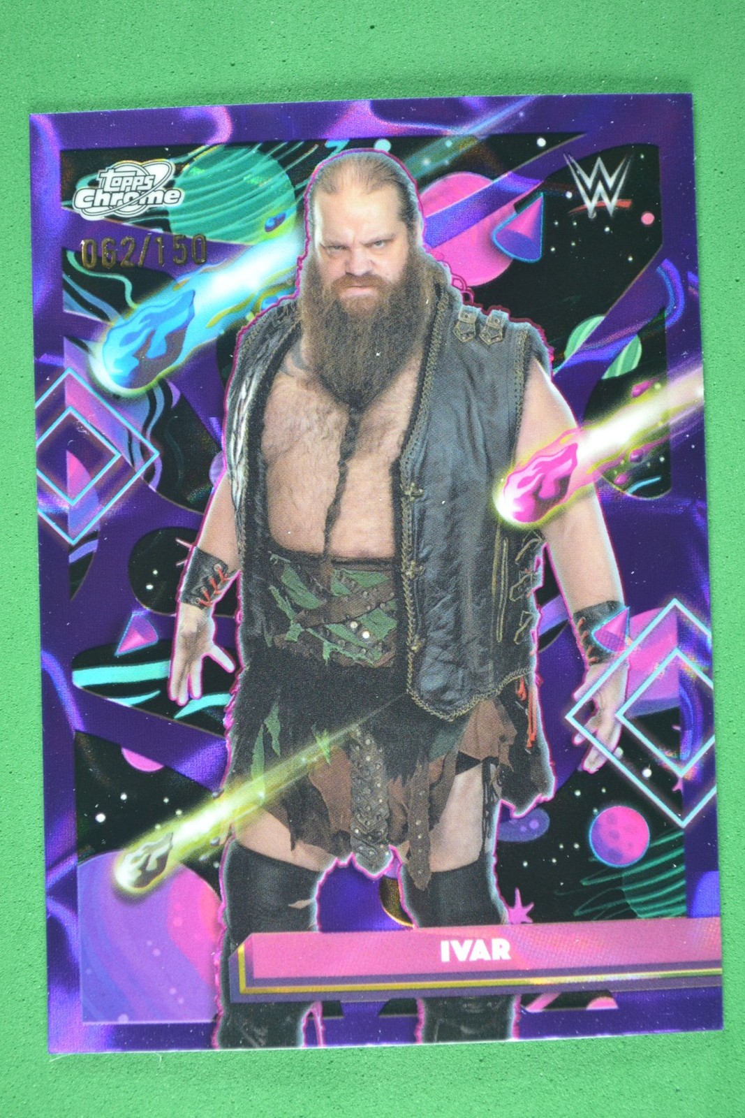 Ivar 2026 Topps Chrome Cosmic WWE Purple Nebula Refractor #/150 #78