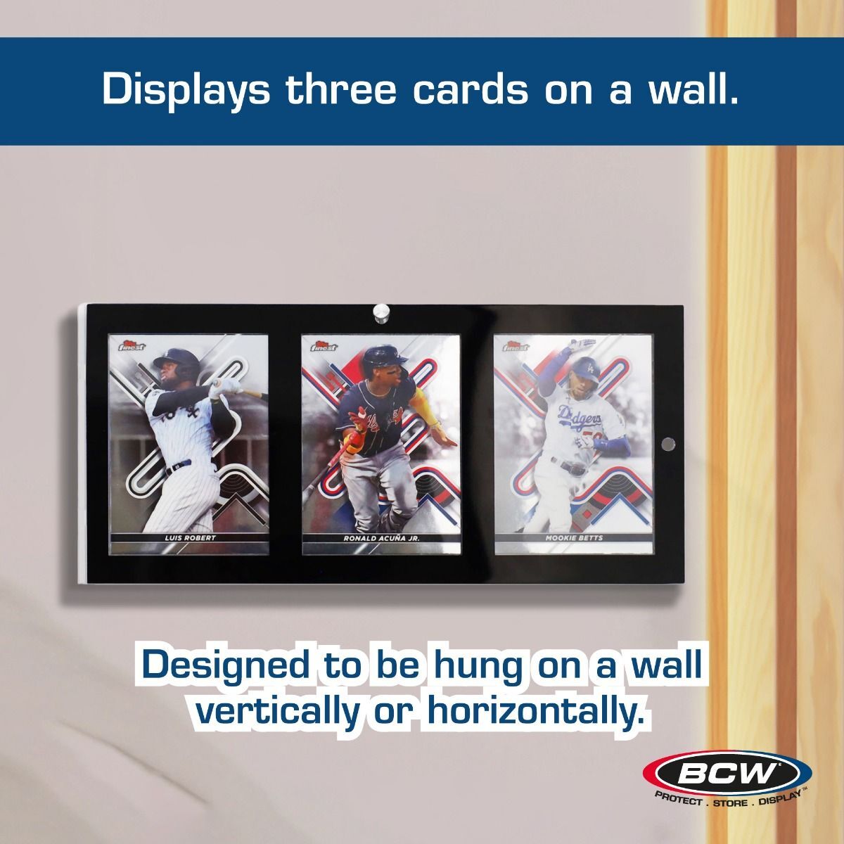 5 BCW Black Border Magnetic 35pt. Standard Sized 3-Card Holders