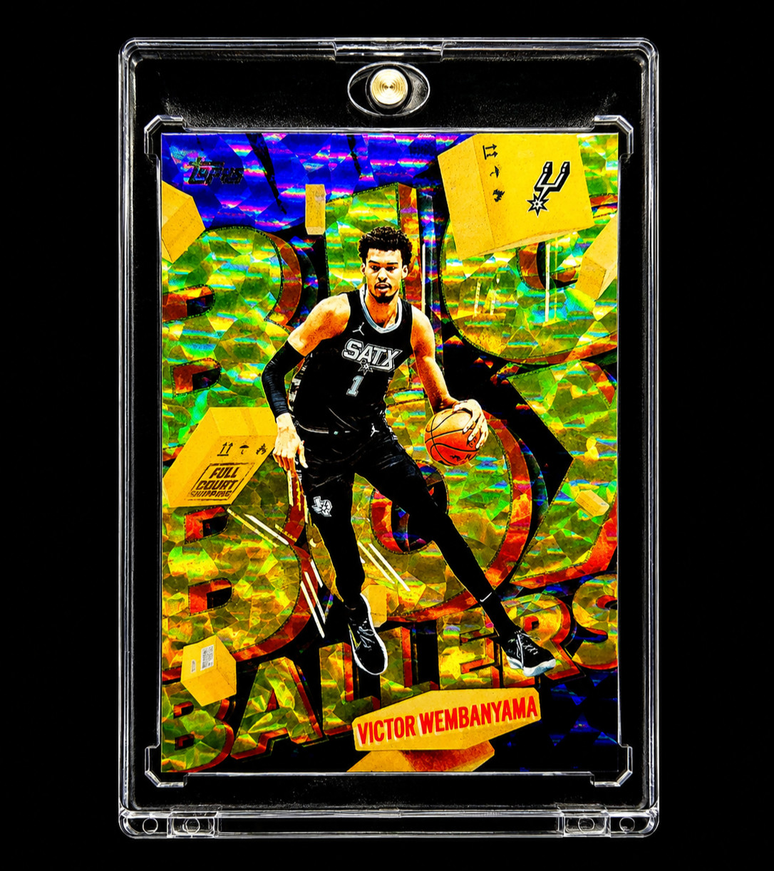 VICTOR WEMBANYAMA GOLD DISCO REFRACTOR RARE Parallel Holo SP Insert Spurs