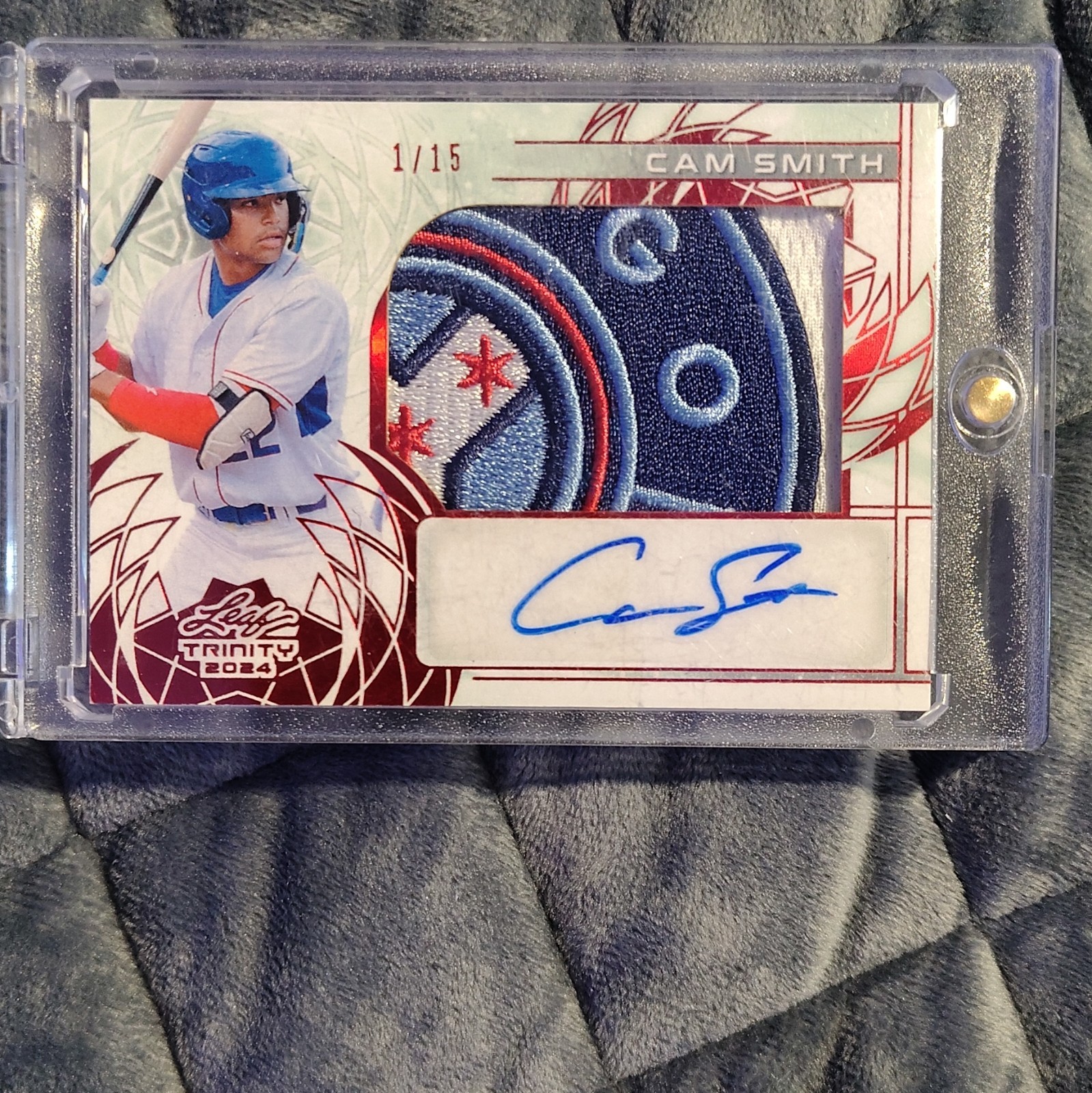 Leaf 2024 Trinity Cam Smith Patch Autographs #PA-CS1 Red 1/15 Auto Patch RC
