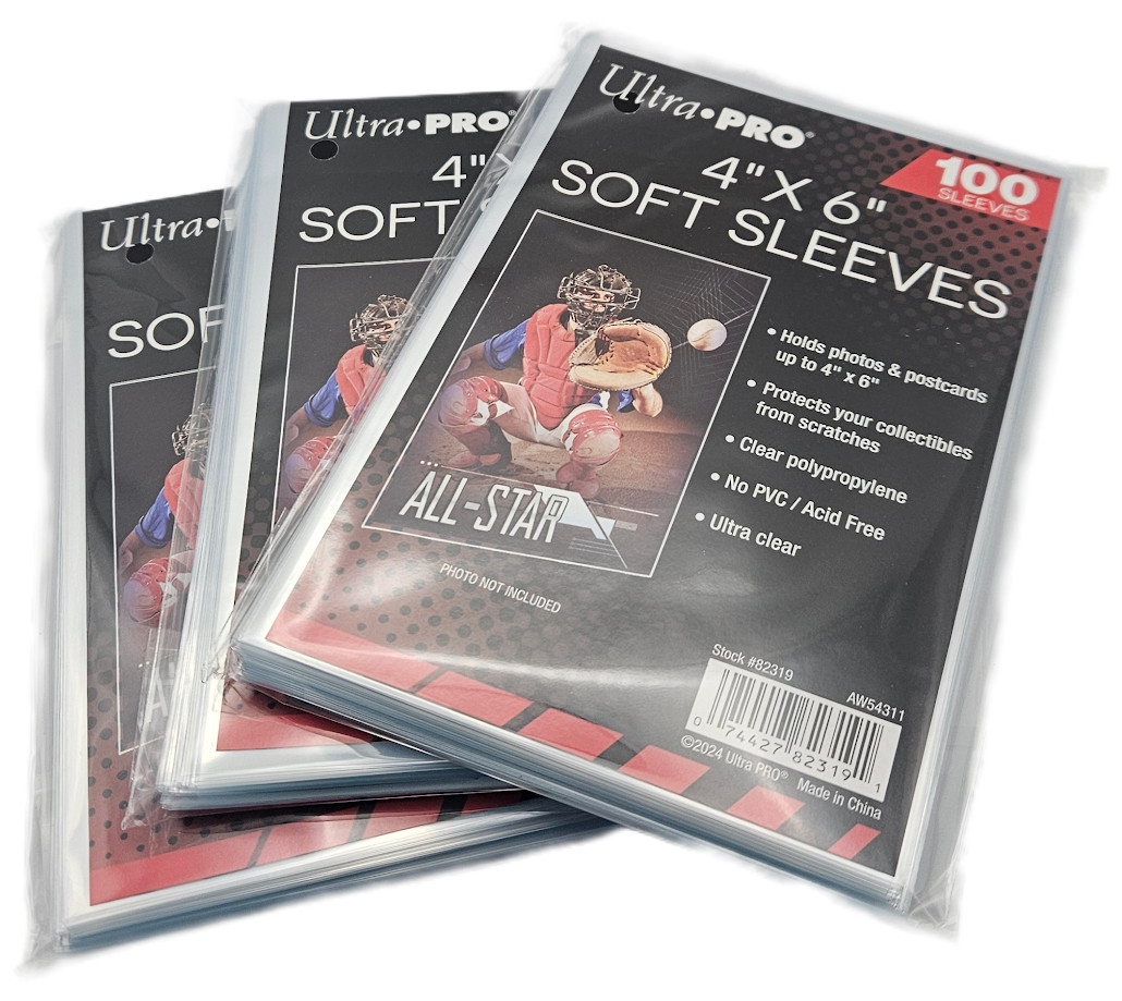 (300-Count) Ultra Pro 4″ x 6″ Card Sleeves Protect Photos, Postcards No Acid/PVC