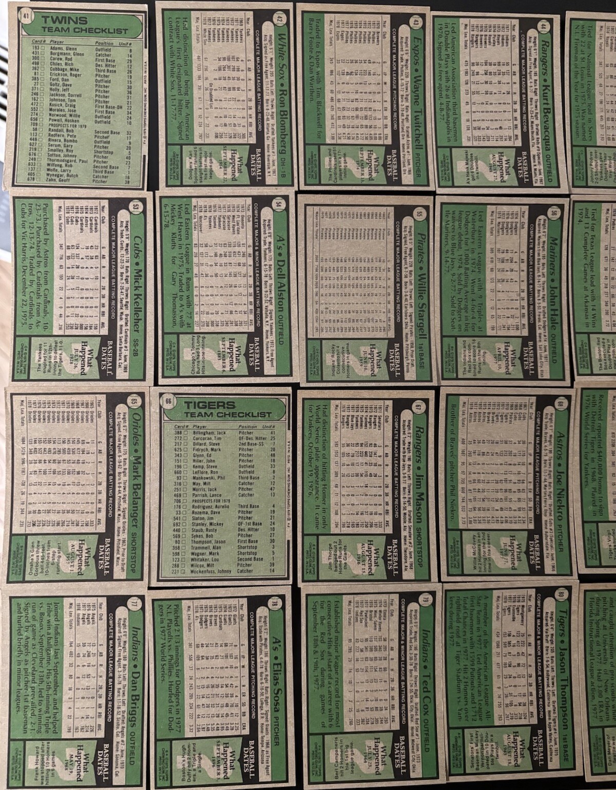 1979 Topps Baseball U-Pick #1-175 EX
