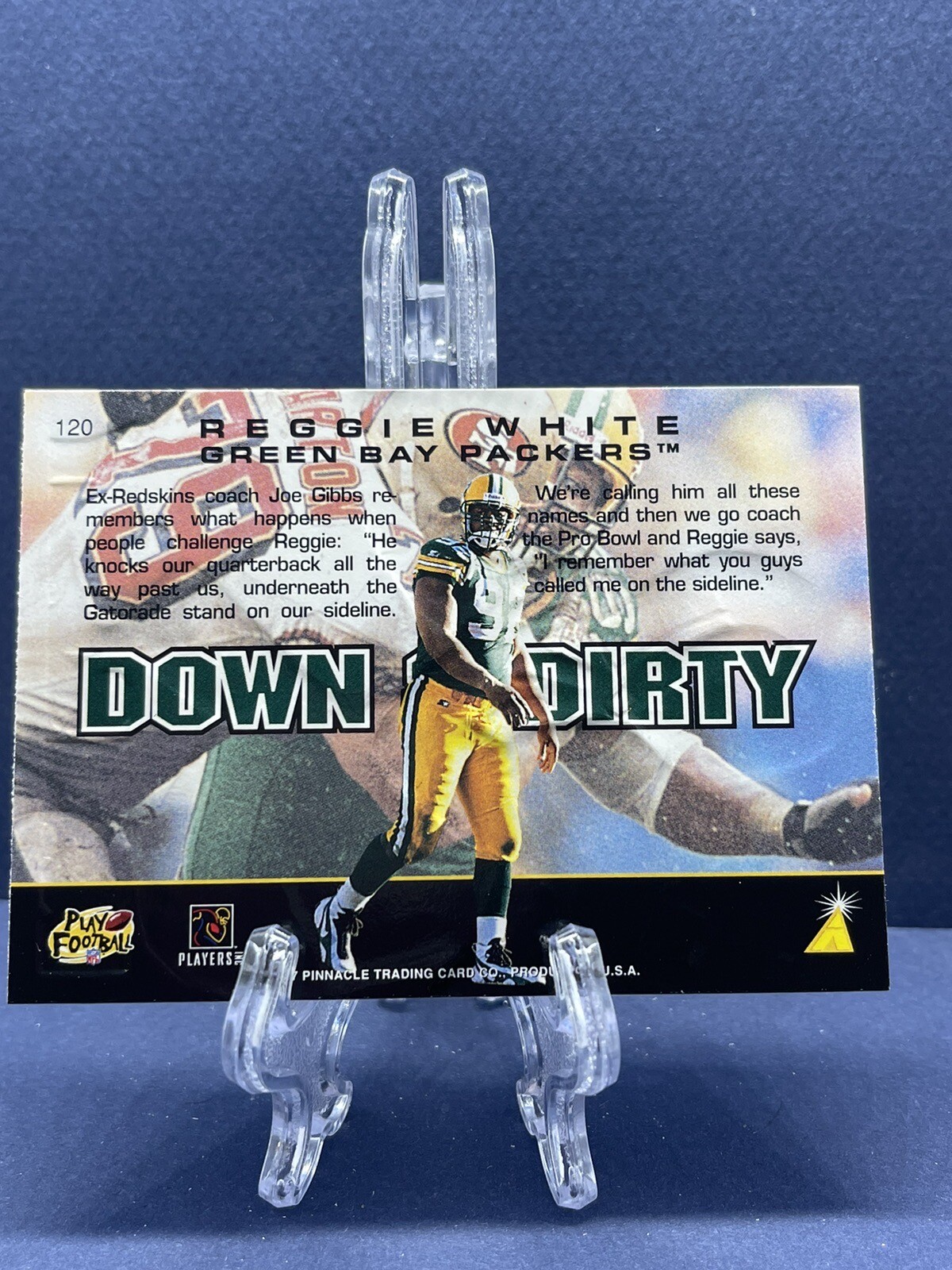 1997 Pinnacle Action Packed Down & Dirty #120 Reggie White Green Bay Packers