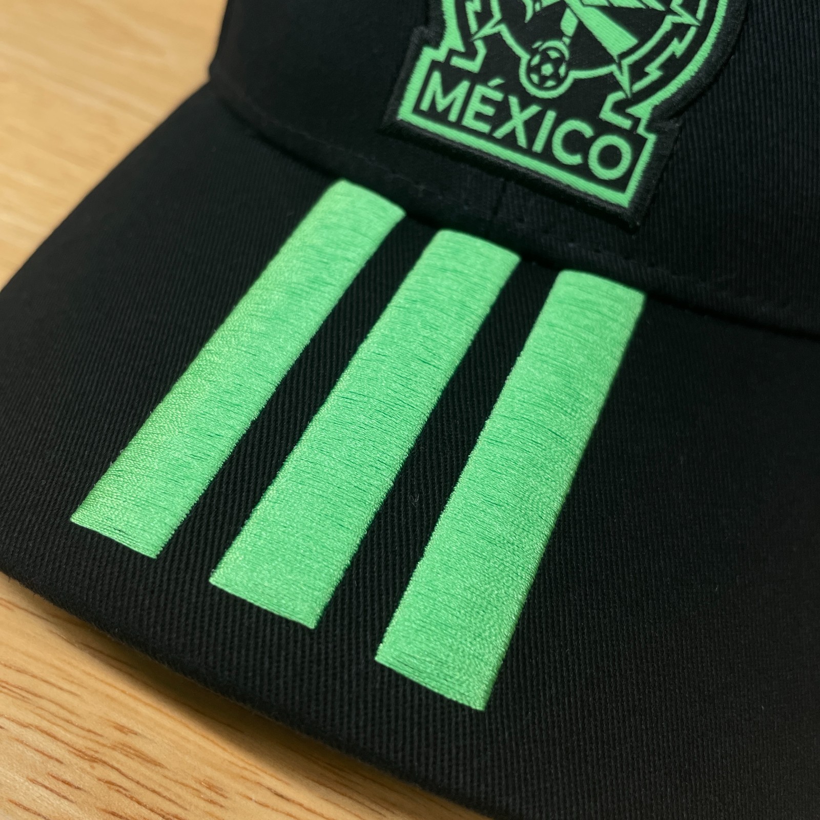 Adidas Mexico 26 Baseball Cap Hat Black 3 Stripes Adjustable One Size FMF KE7873