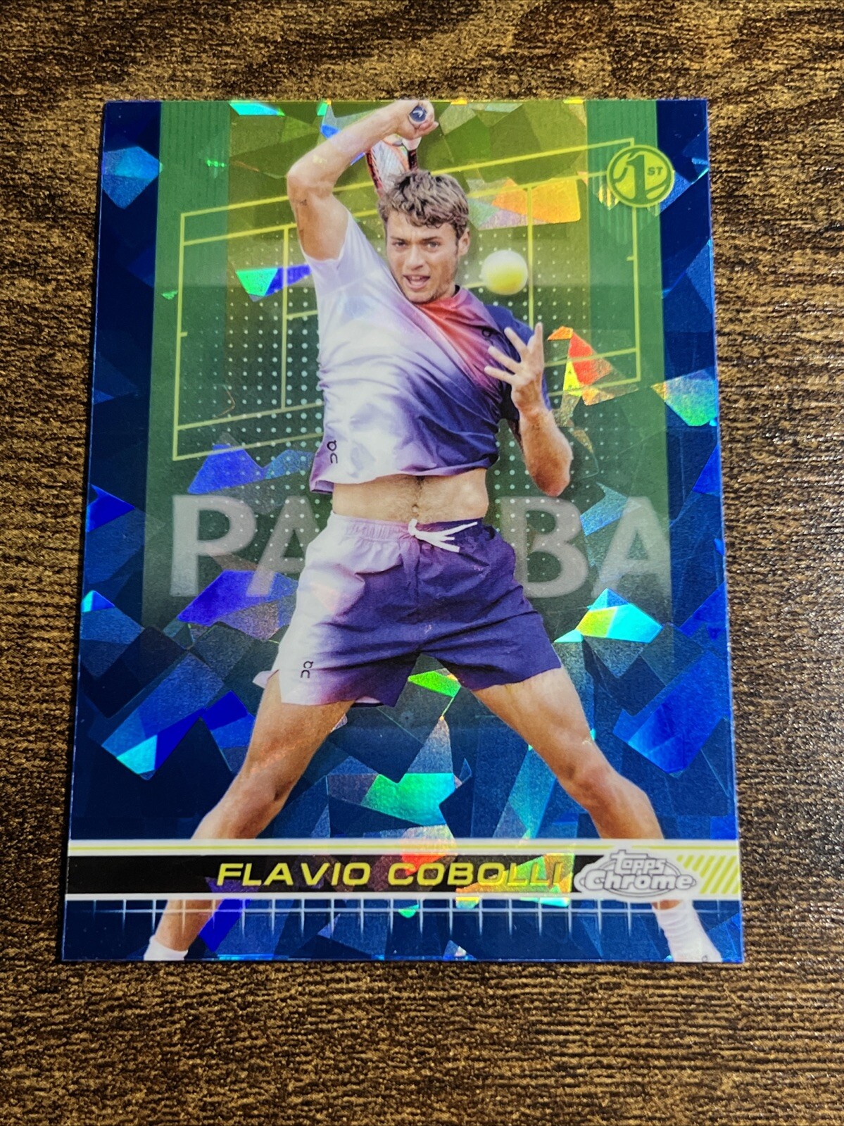 FLAVIO COBOLLI 2024 Topps Chrome Tennis Sapphire Ice Refractor #196 1st Chrome