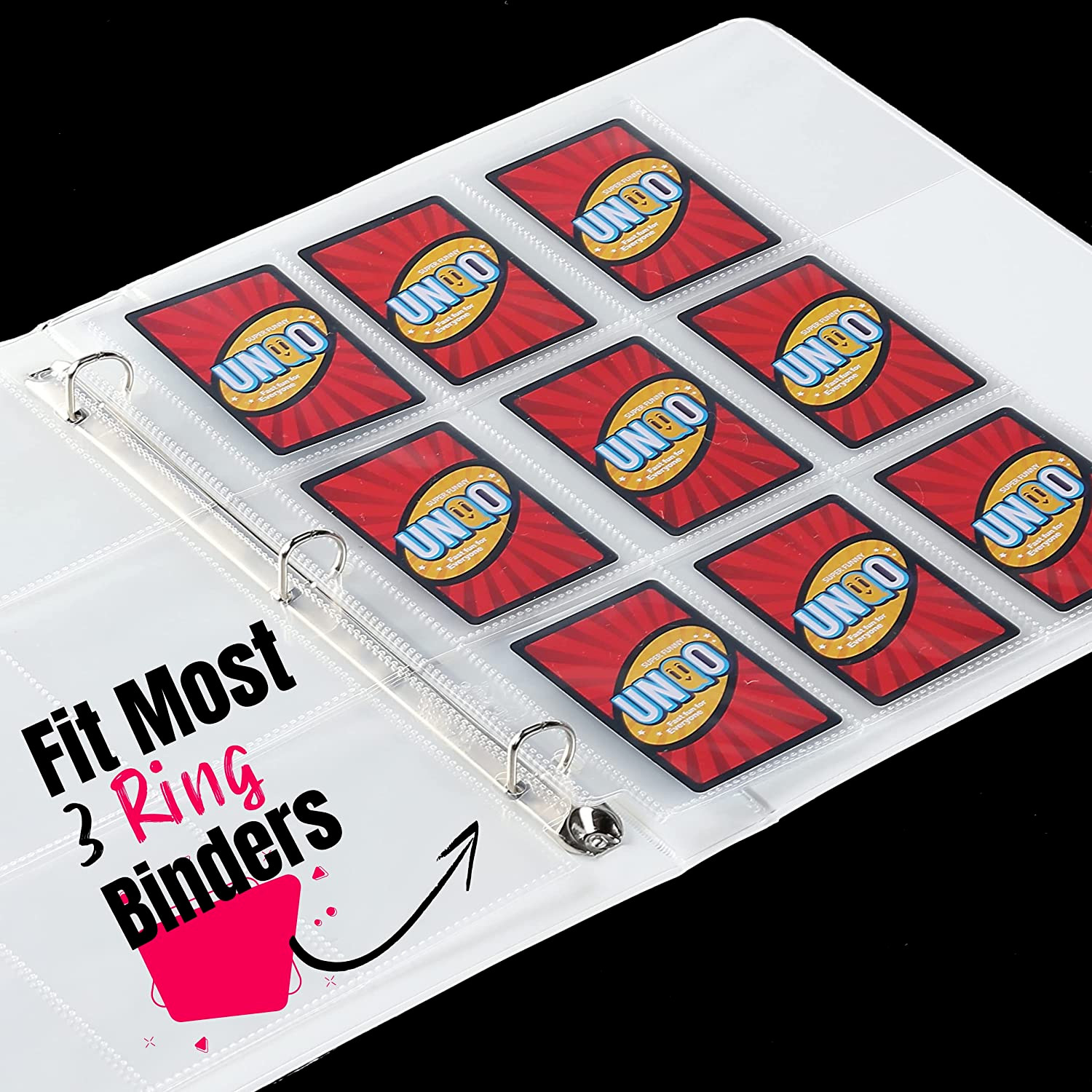 Trading Card Album Binder Protector Pages Sleeves 18 Pocket X 30 Sheets Baseball