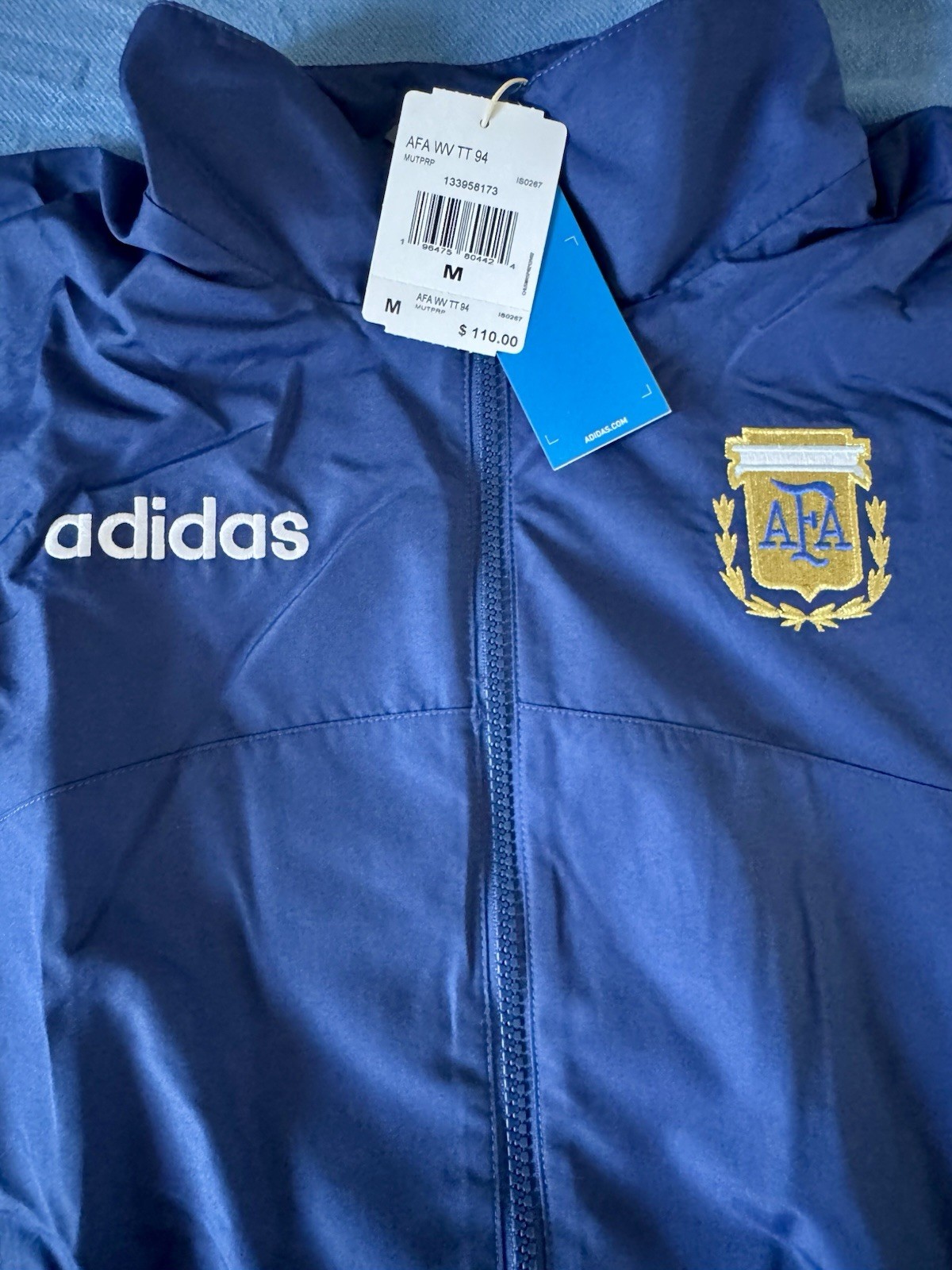 Adidas Argentina 1994 Retro Jacket Blue Size M Conmebol