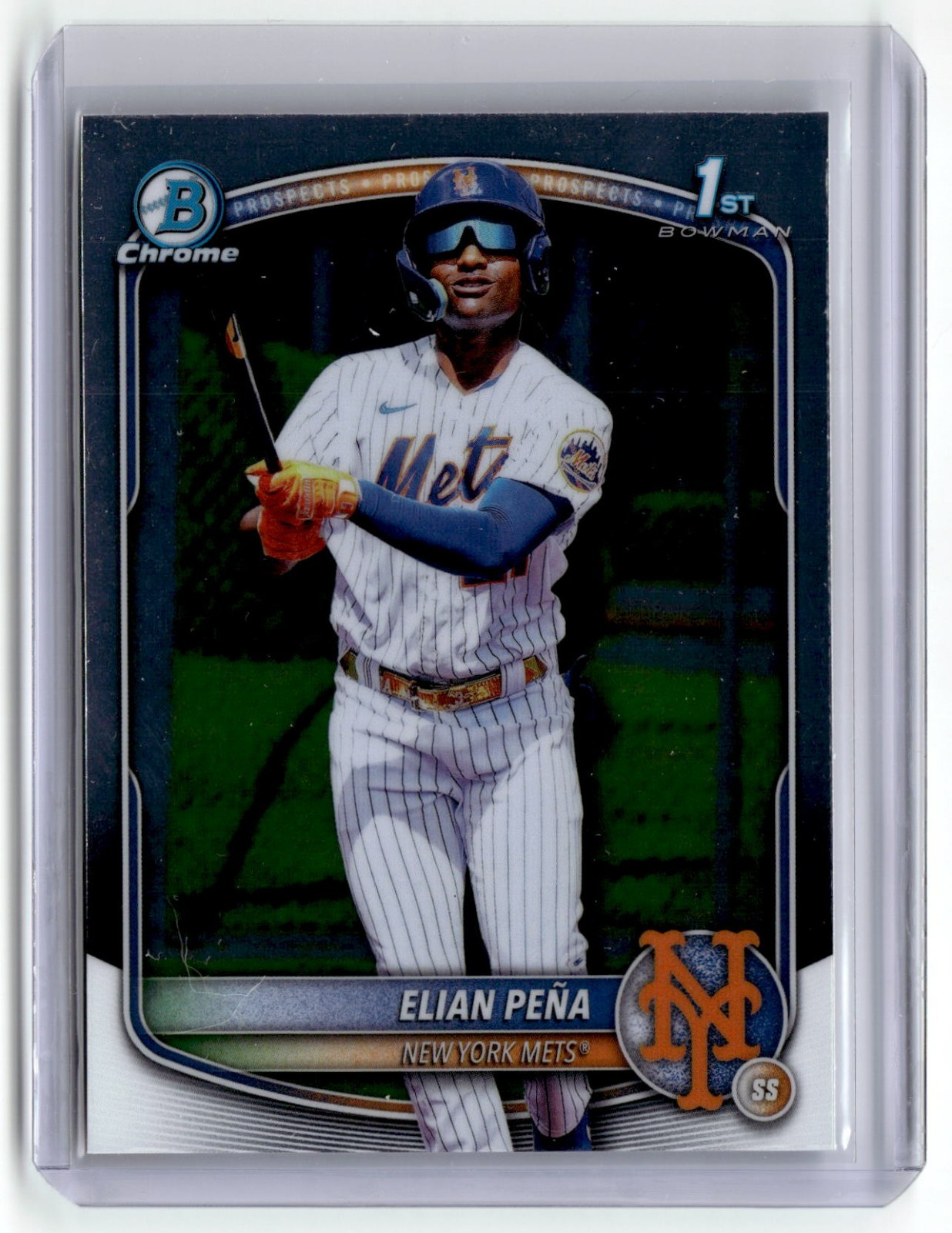 2025 Bowman Chrome Prospects Elian Pena 1st Chrome Base