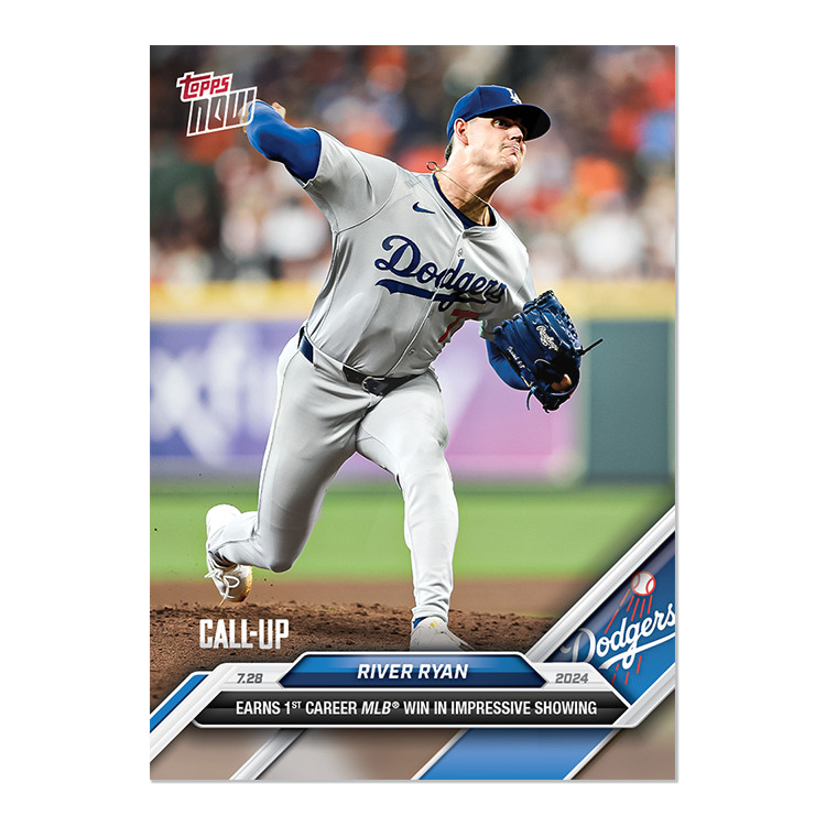 River Ryan – 2024 MLB TOPPS NOW Card 483 CALL-UP – 1st WIN