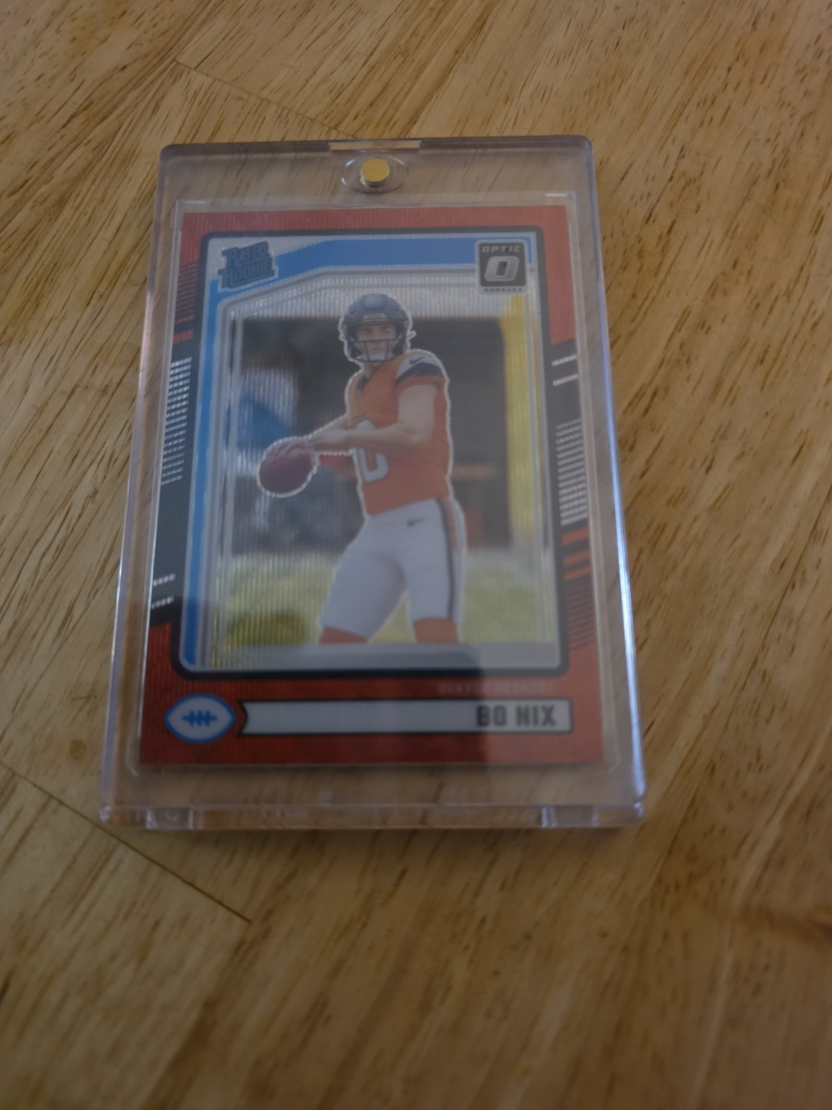 2024 Panini Donruss – Rated Rookie Bo Nix #369 Optic Preview Red Wave Prizm (RC)