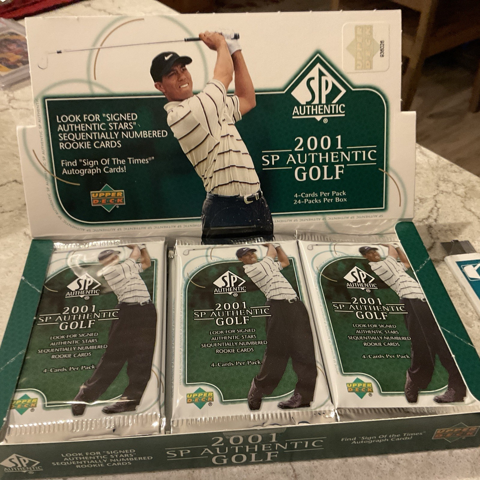 2001 Upper Deck SP AUTHENTIC Golf Sealed Pack from Fresh Sealed Box