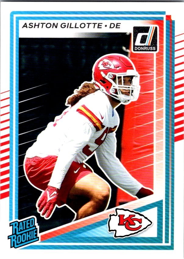 2025 Panini Donruss Football – Ashton Gillotte – Rated Rookie Base #353 – Chiefs