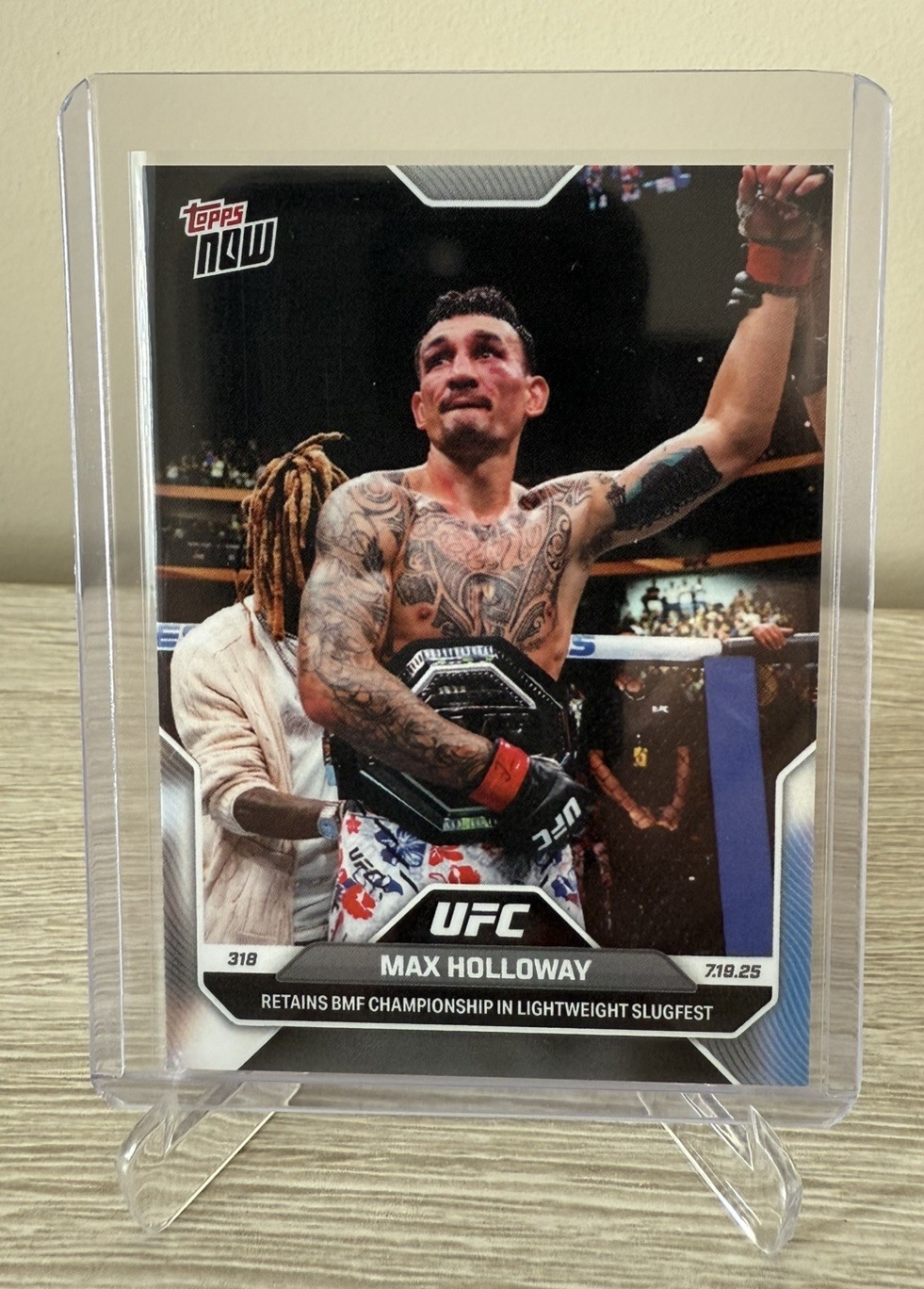 2025 Topps Now UFC #24 Max Holloway UFC 318