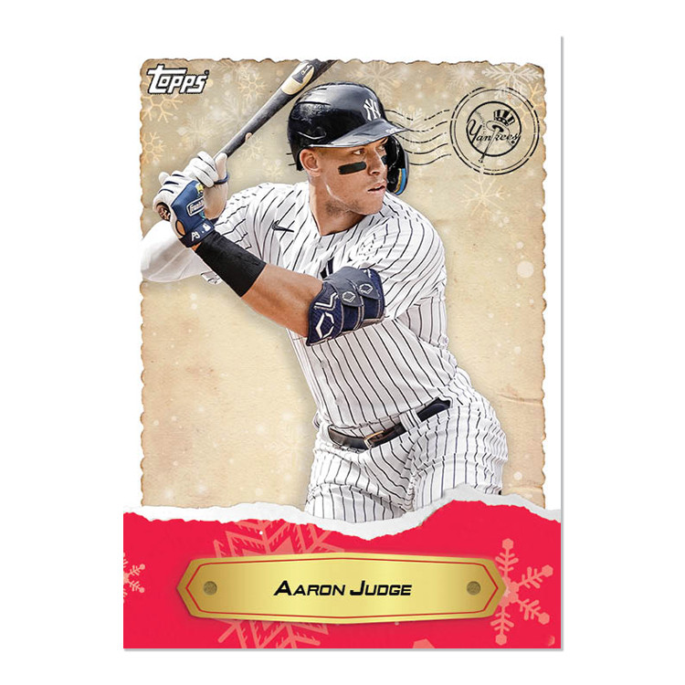 Aaron Judge 2022 Topps MLB Holiday Countdown Collection New York Yankees Card #1