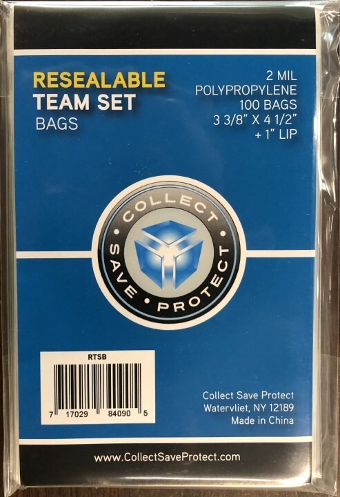 100 Count Pack Collect Save Protect CSP Resealable Team Set Bags Size 3 3/8 X 4