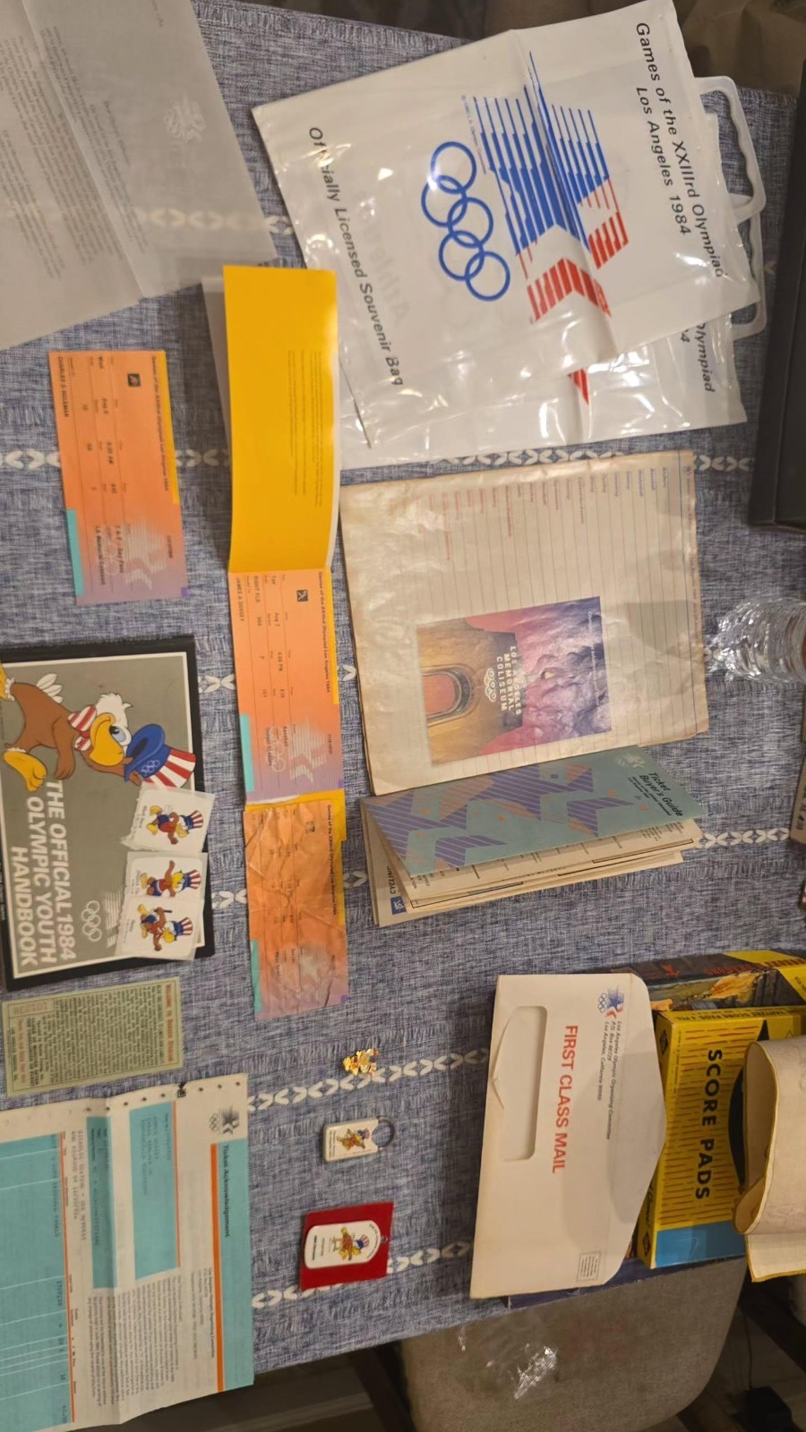 Huge 1984 Los Angeles Summer Olympics Memorabilia Lot – Official Handbook &…