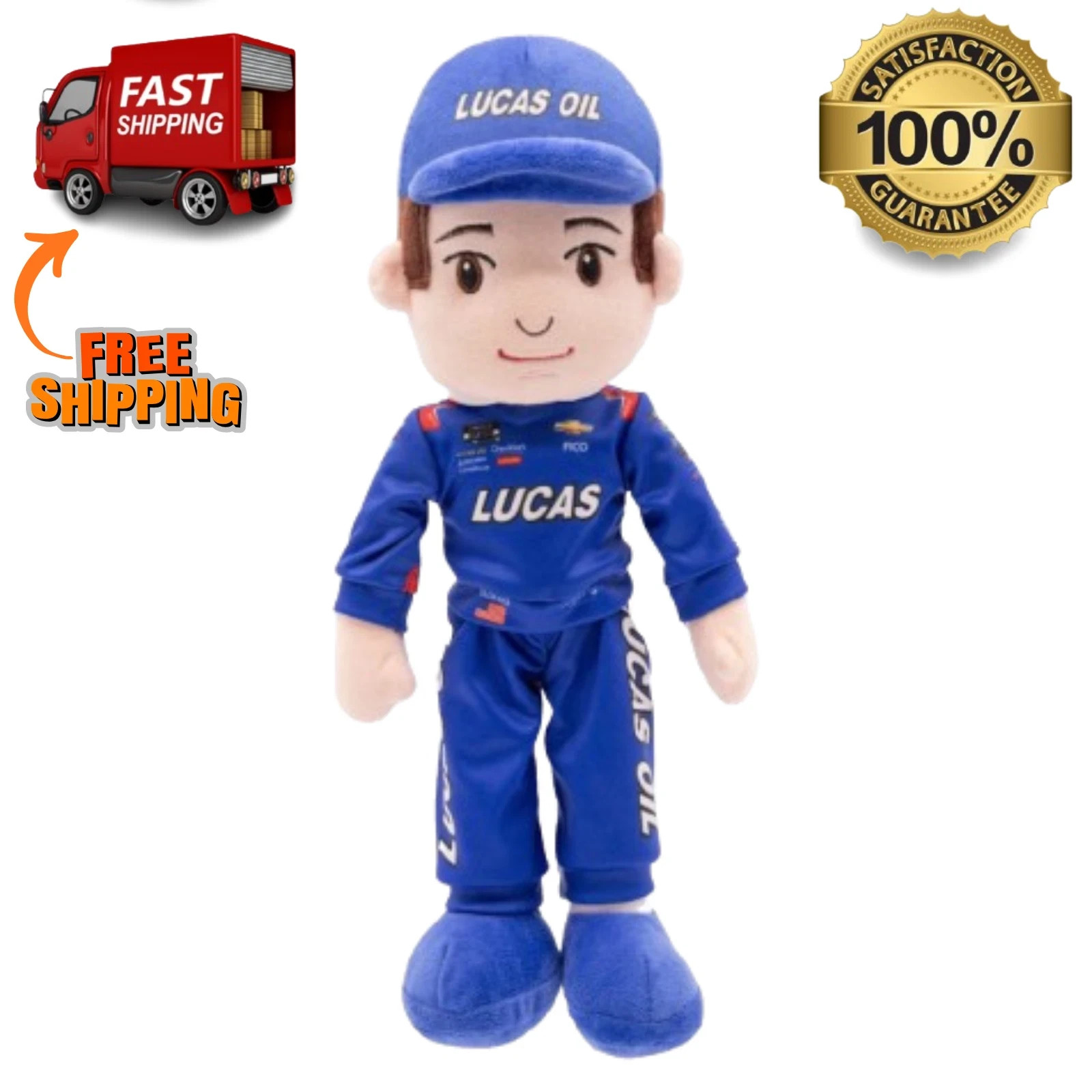 Kyle Busch NASCAR Plush Figure Lucas Oil RCR Racing Plush Toy Collectible 14”