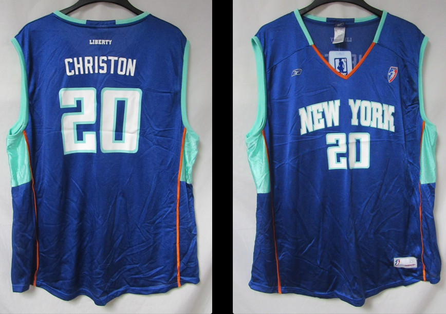 New York Liberty Shameka Christon #20 Size Medium Jersey C1 5560