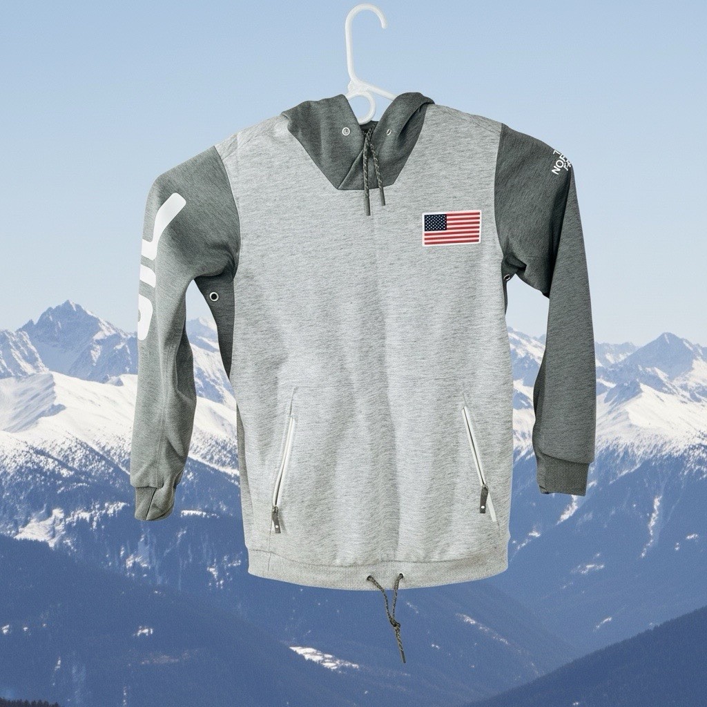 USA Ski Team The North Face Winter Olympics FreeSki Hoodie Women’s Medium 2018