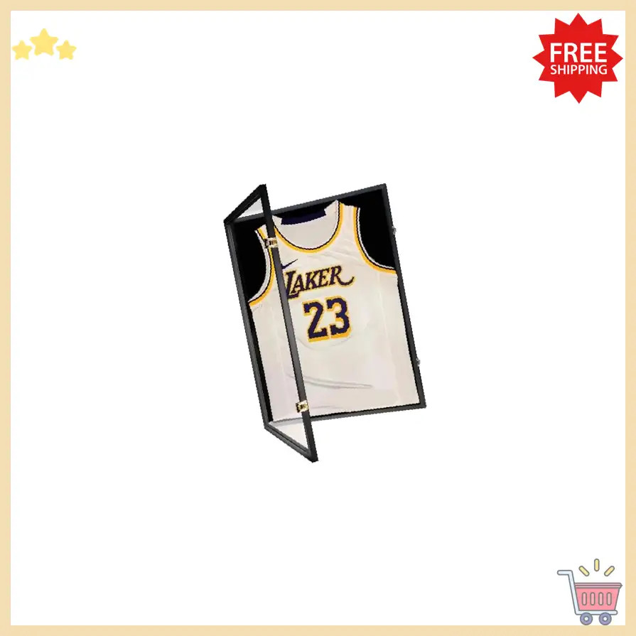Jersey Wooden Frame Display Case -Shadow Box with 98% UV Protection Acrylic and