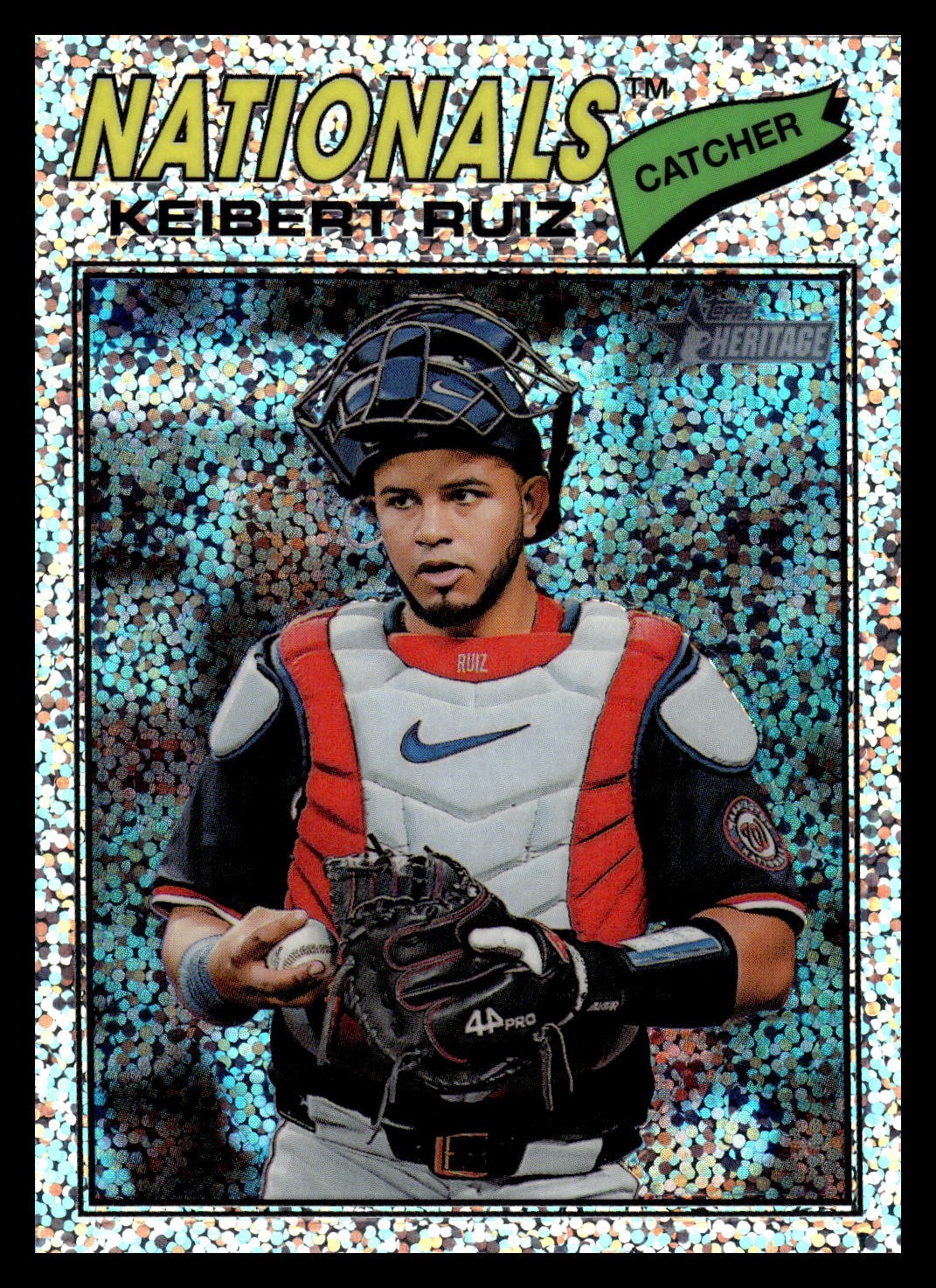 2026 Topps Heritage Silver Sparkle 201 Keibert Ruiz, Washington Nationals SP