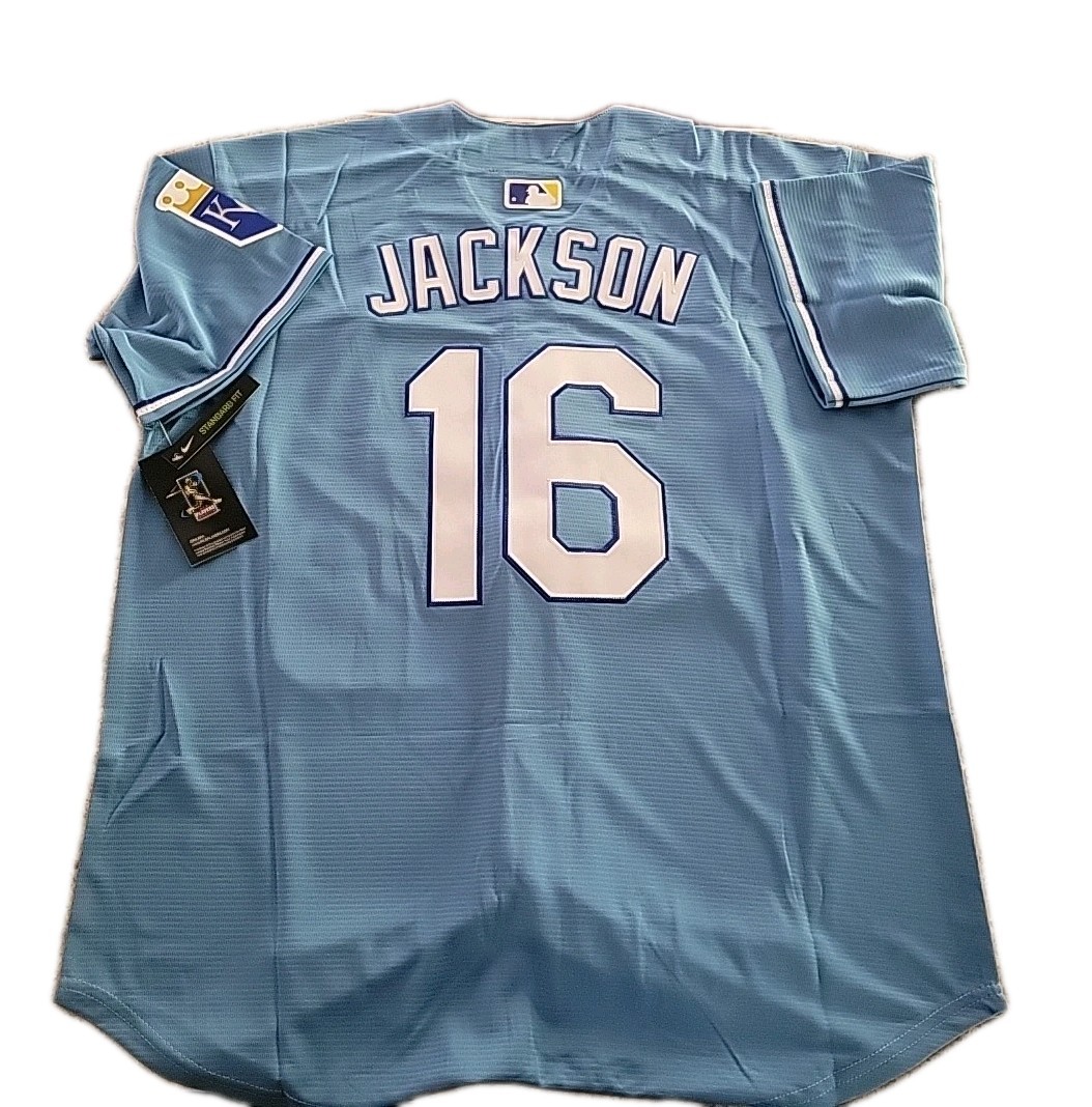 New! Bo Jackson Kansas City Royals Blue Baseball Jersey Adult Men’s XL