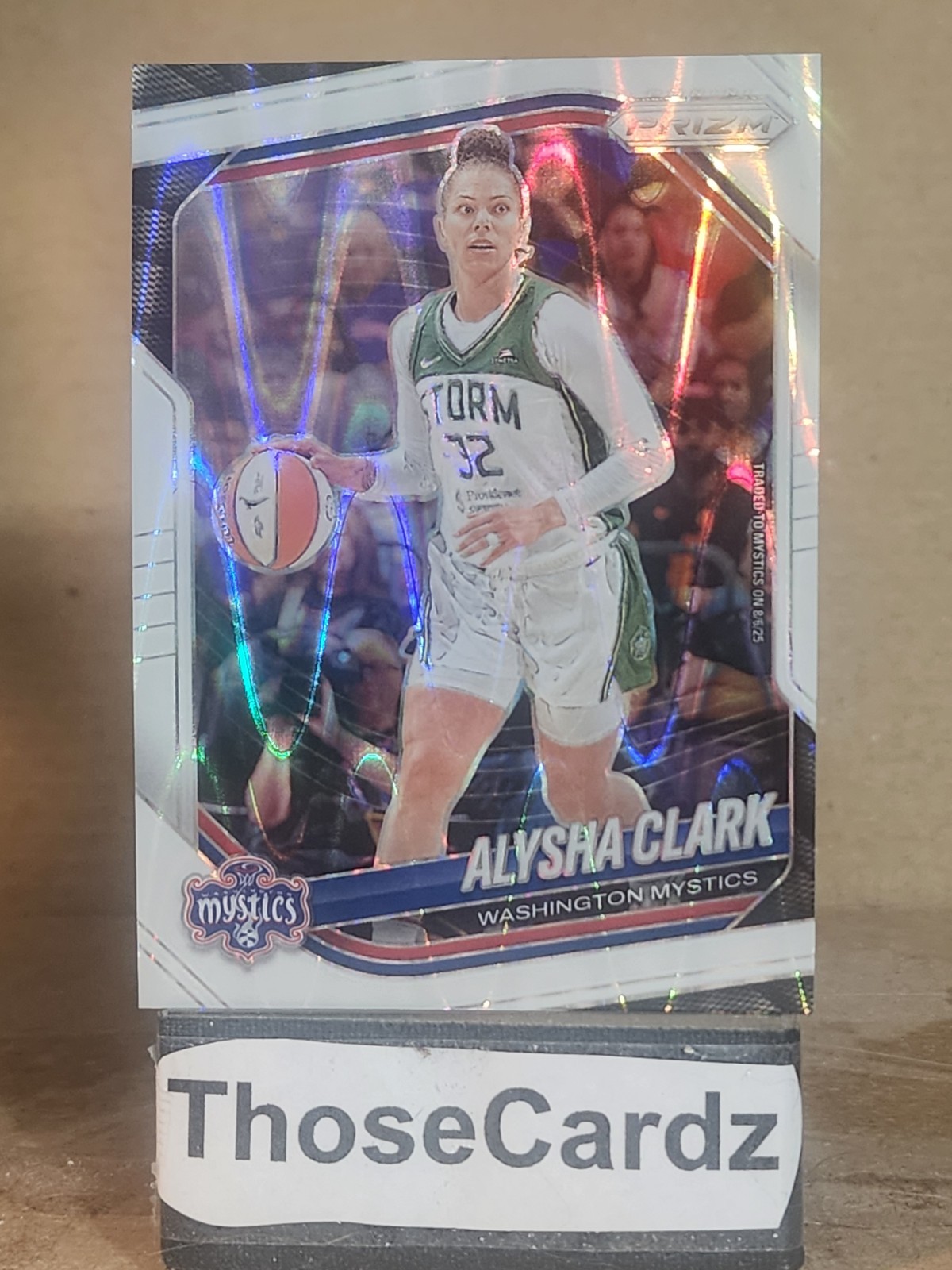 2025 Panini Prizm WNBA White Seismic Prizm #129 Alysha Clark