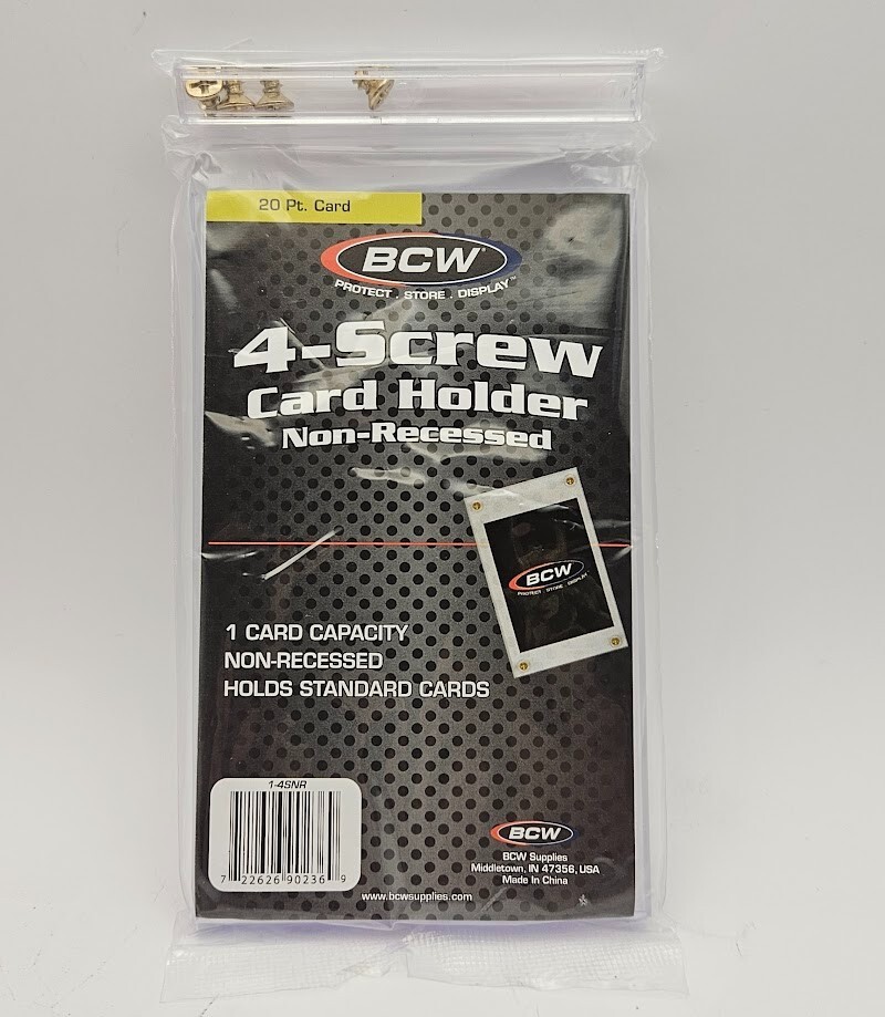 (5 Count Lot) BCW 4-Screw Screw-Down Trading Card Holder Regular Non-Recessed