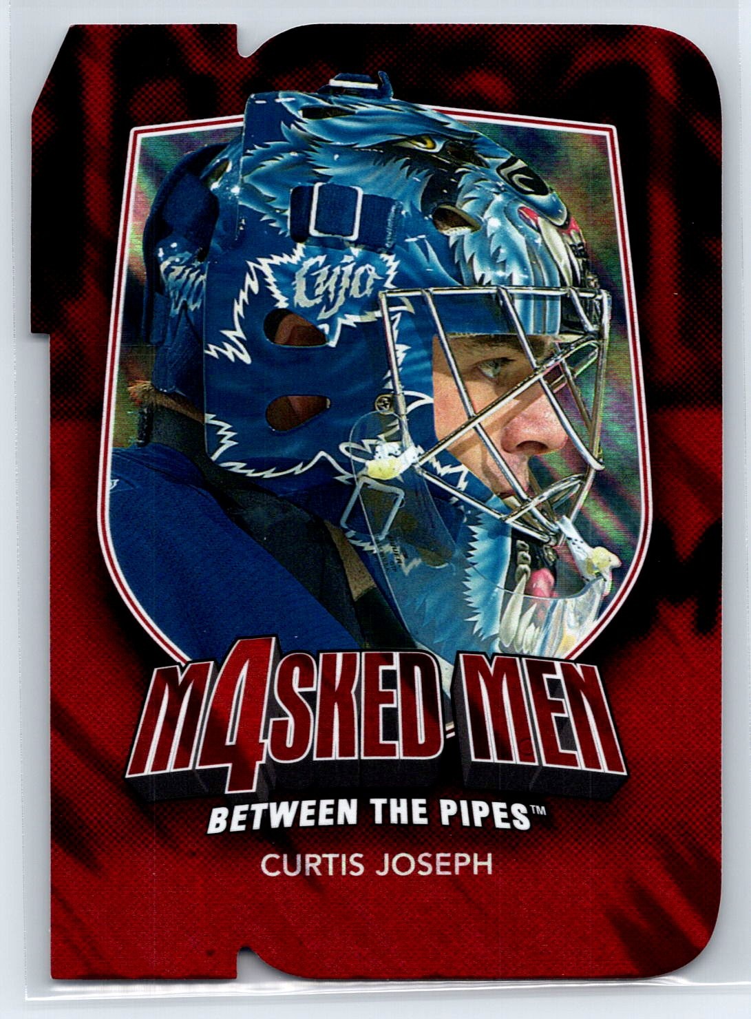 2011-12 ITG Between The Pipes Curtis Joseph Masked Men Ruby Die Cut Insert