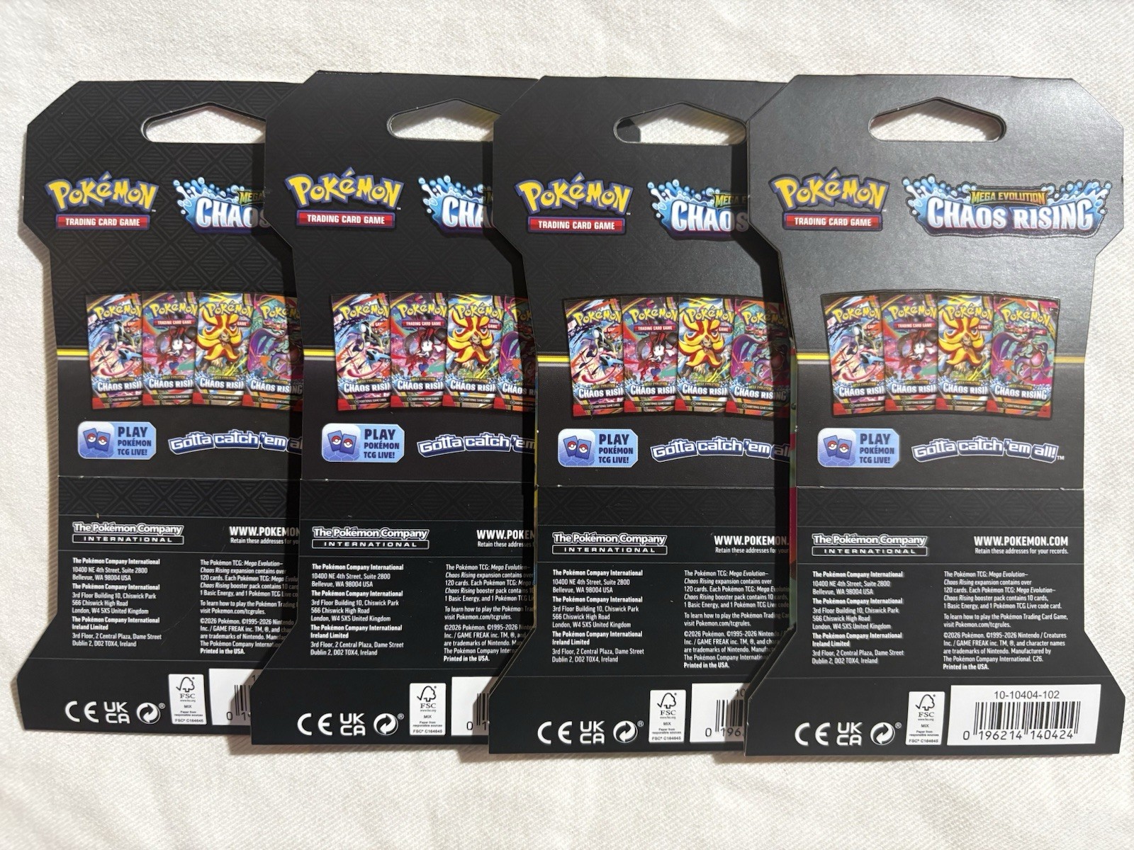 Pokemon TCG: Mega Evolution Chaos Rising Sleeved Booster Pack