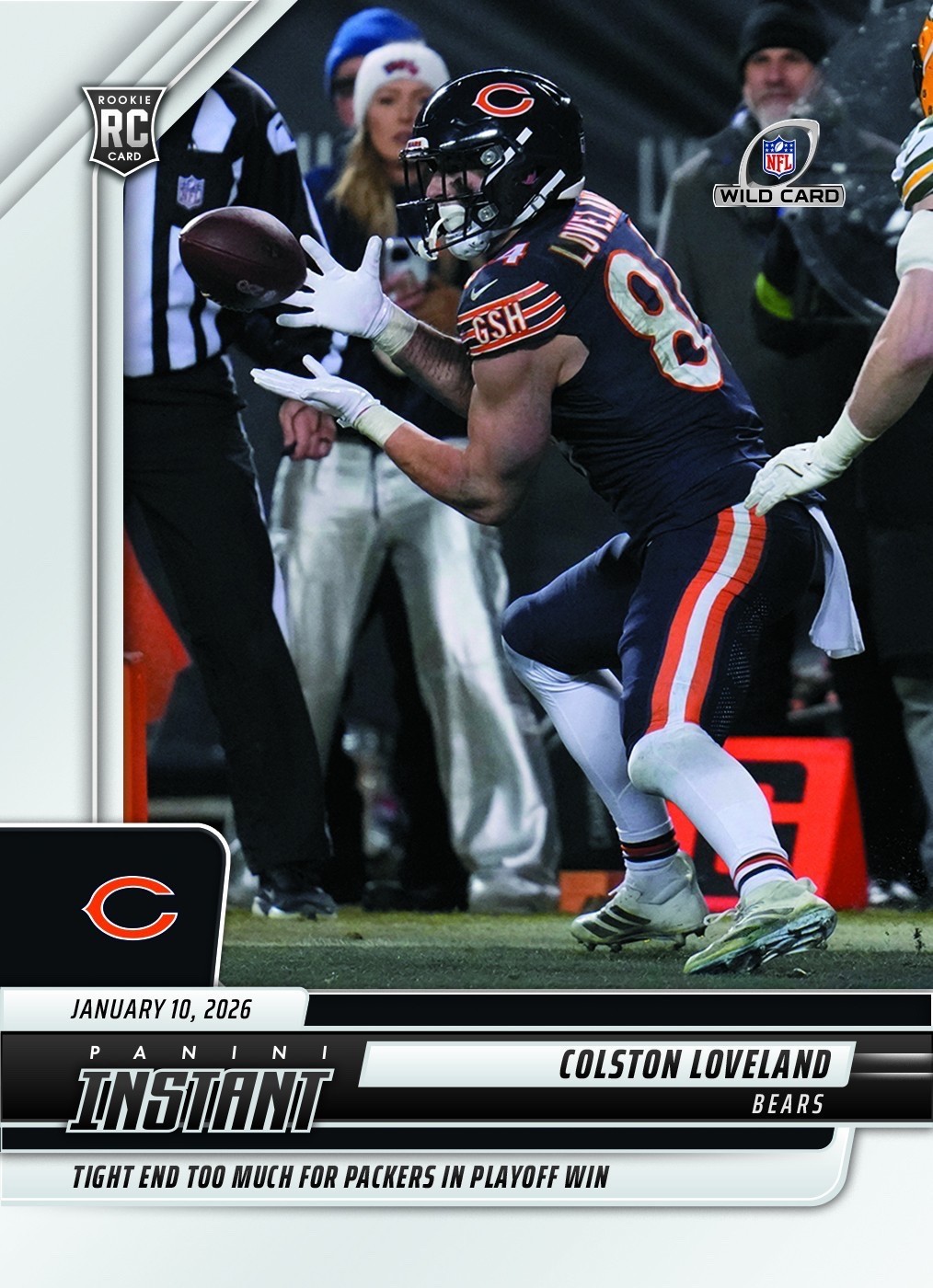 2025-26 Panini Instant NFL #412 Colston Loveland Chicago Bears RC – QTY