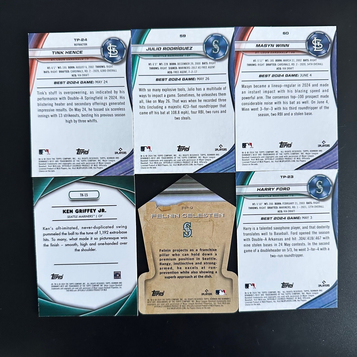 2024 Bowman’s Best Baseball Prospect Rookie Parallel & Insert Cards – You Pick!