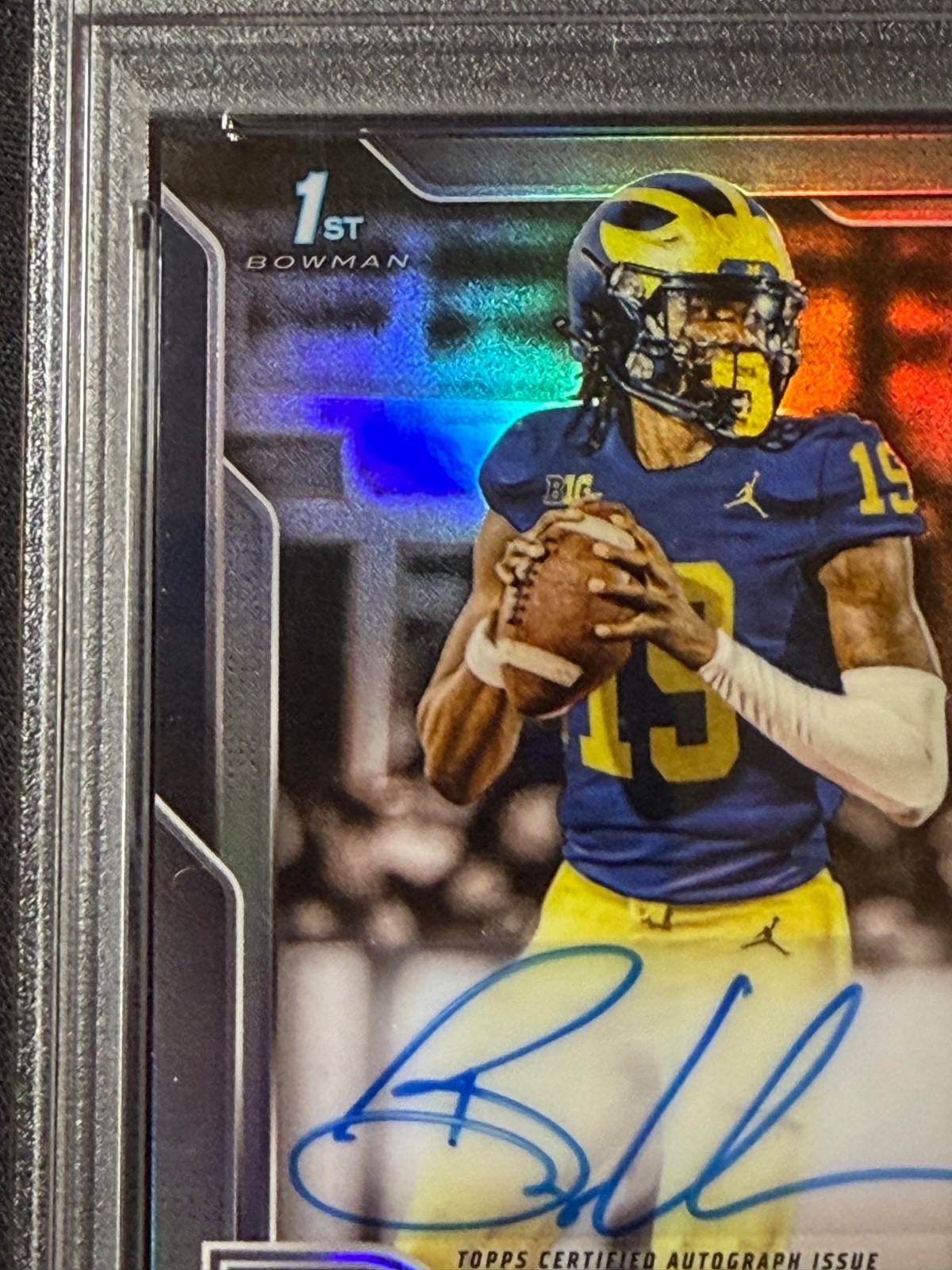 2025 Bowman Chrome U Bryce Underwood Auto 1st Refractor Auto /299 Michigan PSA 8