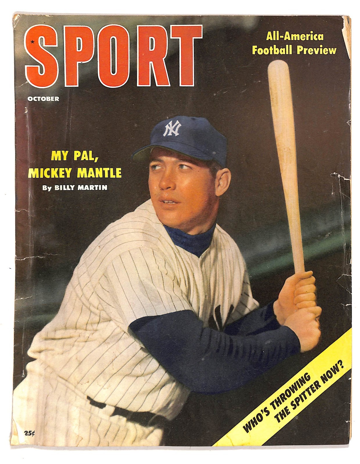 Mickey Mantle 1956 Sport Magazine October Yankees 106745
