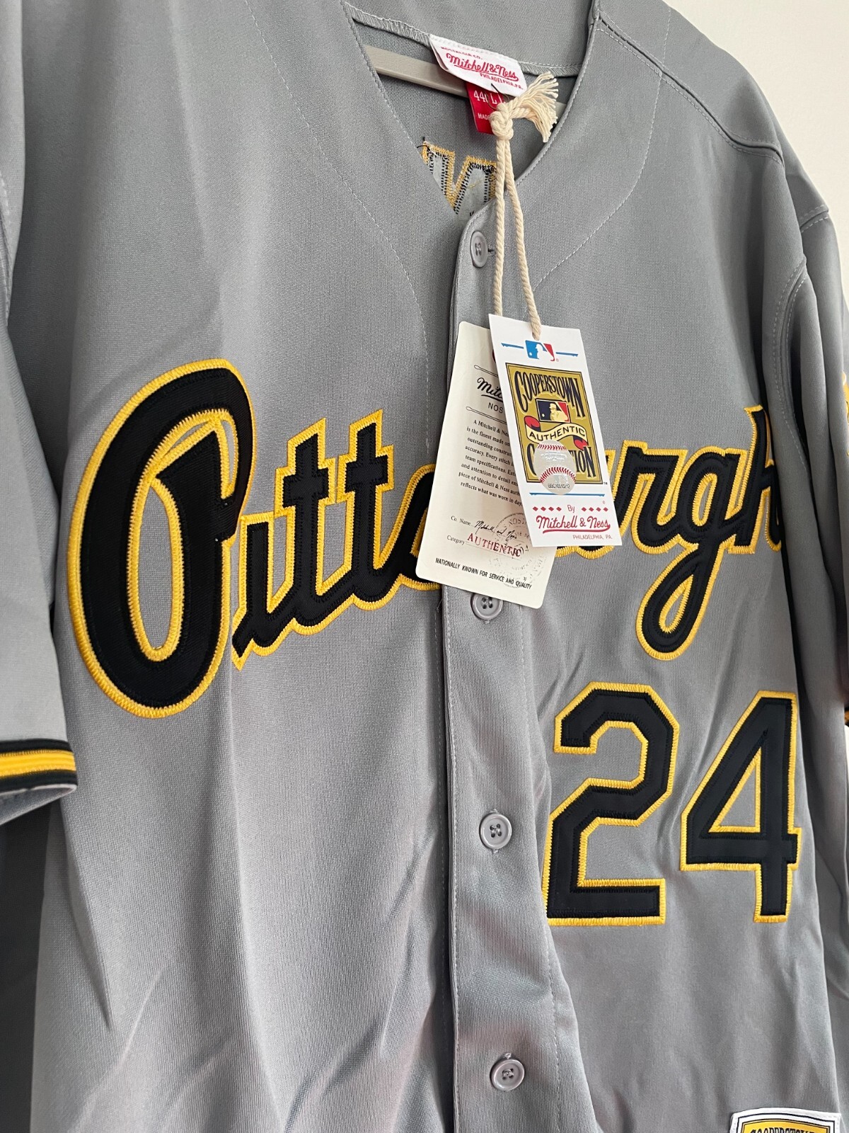 barry bonds 1992 jersey Pittsburgh pirates gray men’s size throwback all sizes