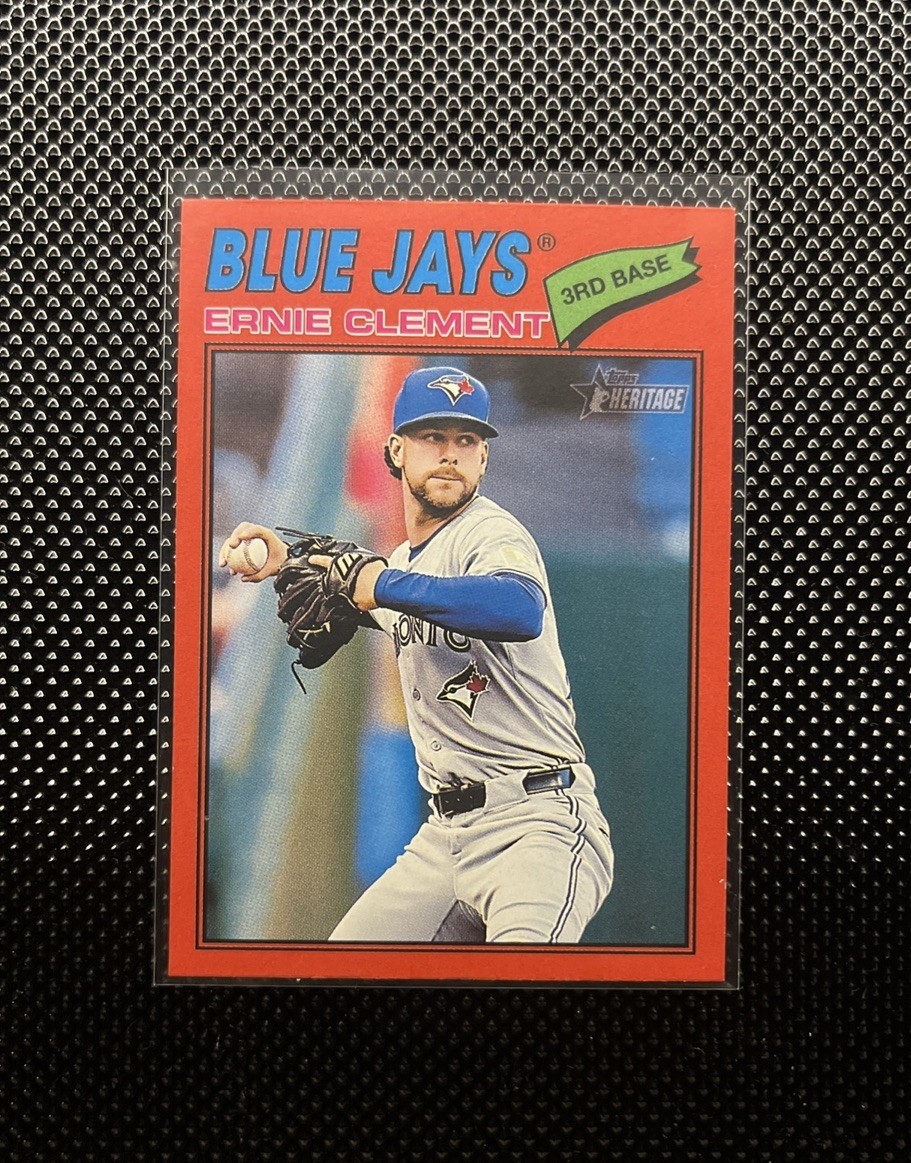 2026 Topps Heritage – Ernie Clement – Toronto Blue Jays – Red Border Parallel