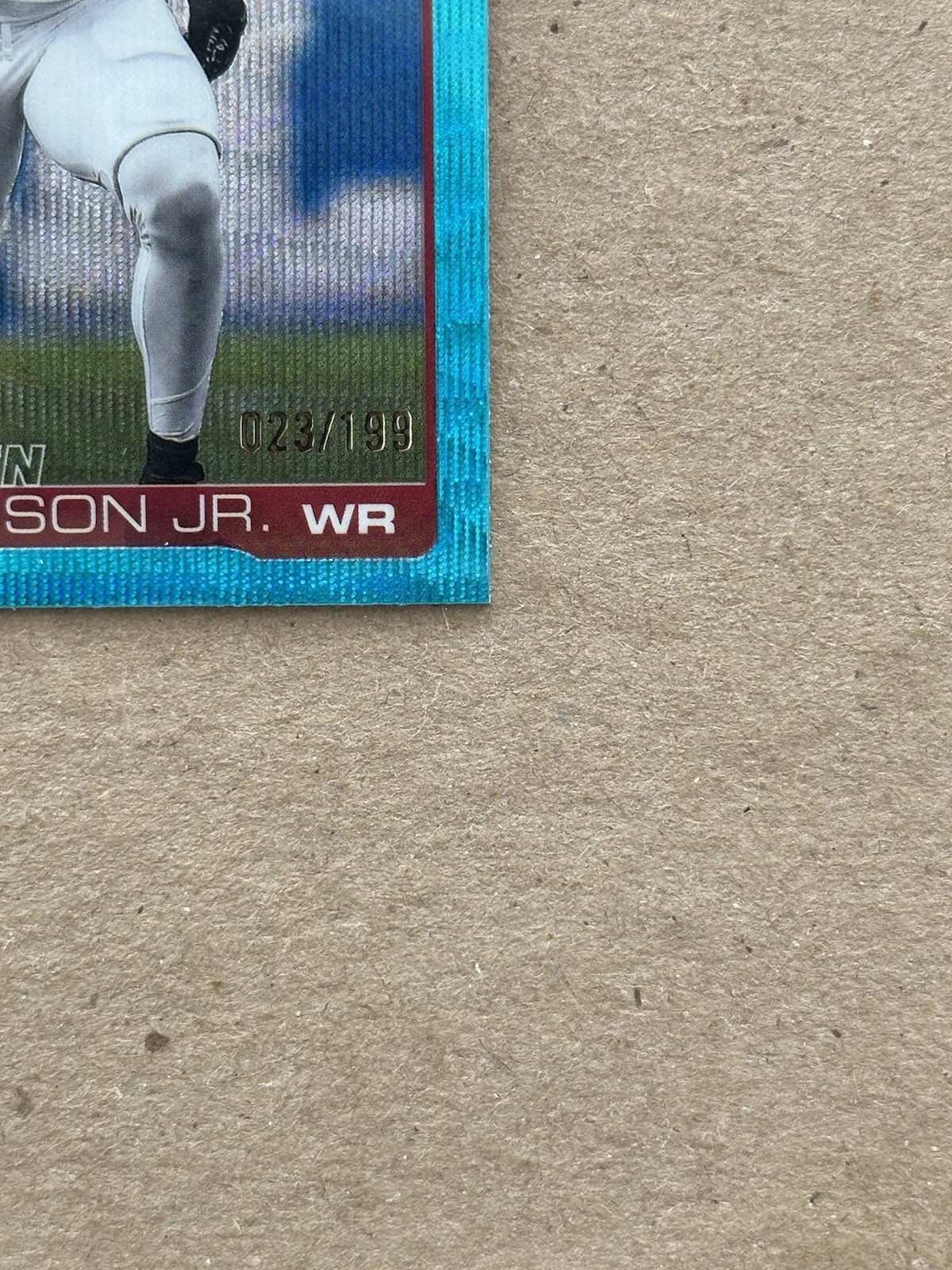 2025 Topps Chrome Marvin Harrison Jr #1 Aqua Wave Refractor /199 Cardinals