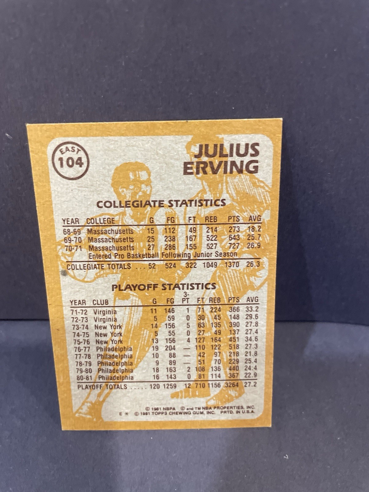 1981-82 Topps Julius Erving #104 Super Action