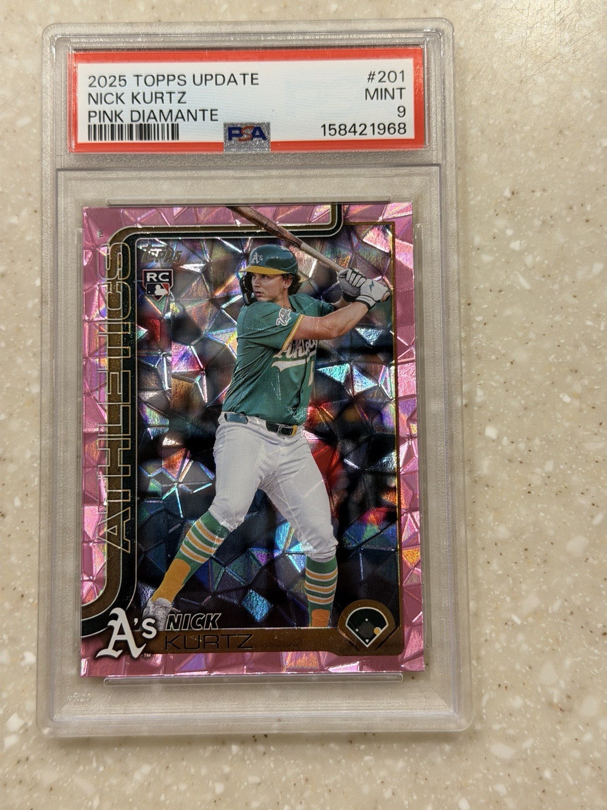 2025 Topps Update Series – Nick Kurtz #US201 Pink Diamante Foil (RC)