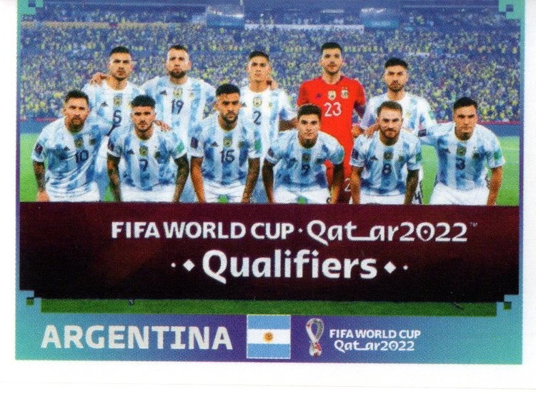 2022 Panini World Cup Stickers #ARG1 Argentina Team Shot – SCR