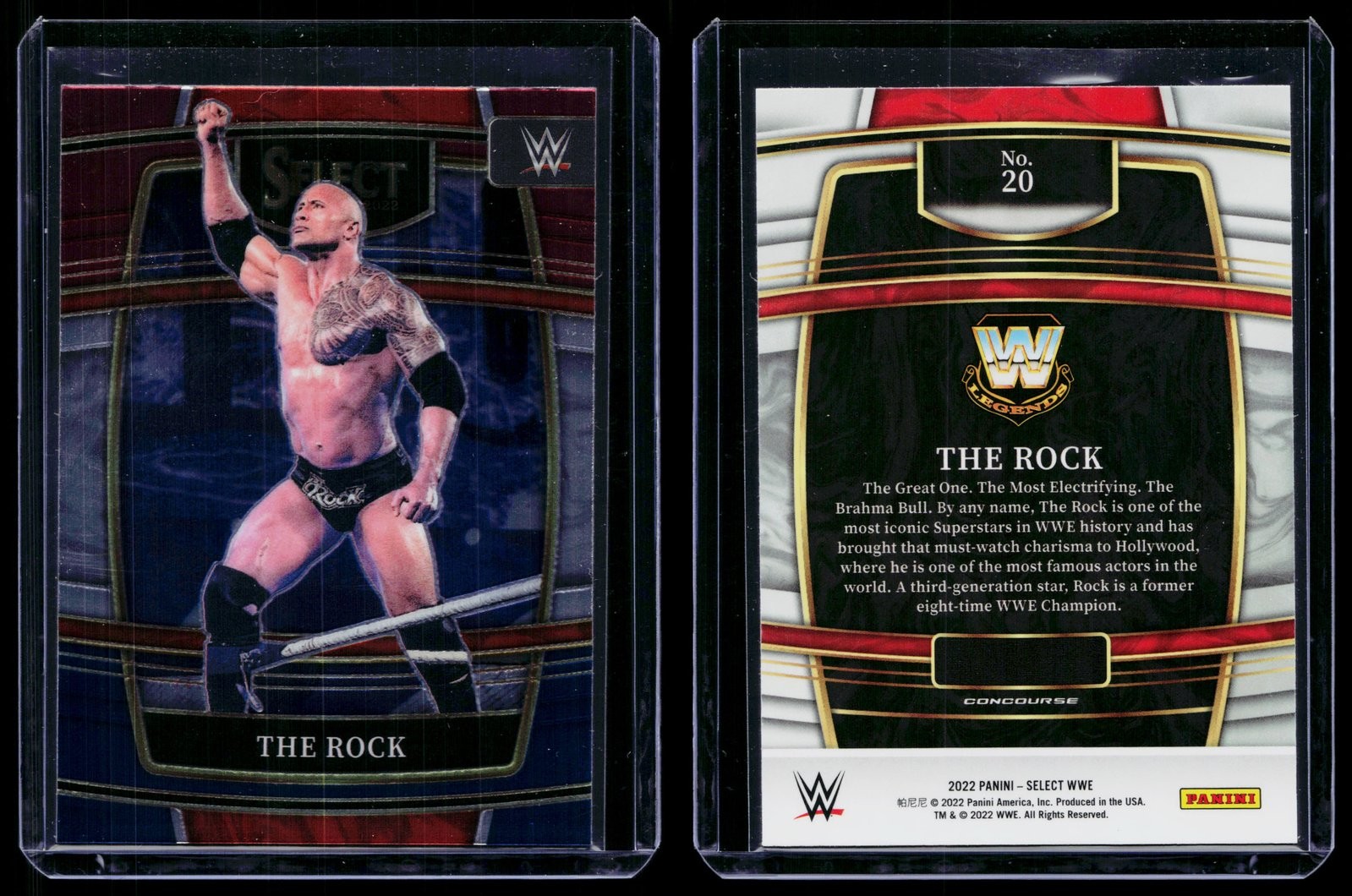 2022 Panini Select WWE #20 THE ROCK