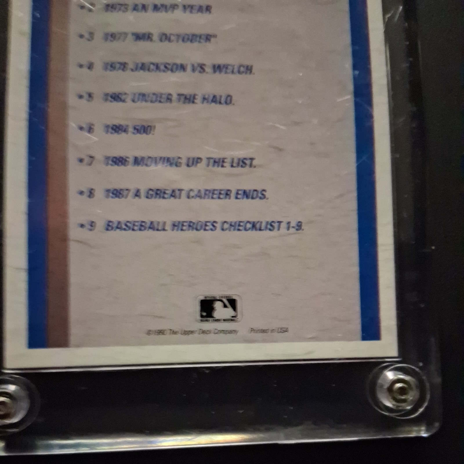 1990 Upper Deck Reggie Jackson #1242 out of 2500 Autographed excellent condition