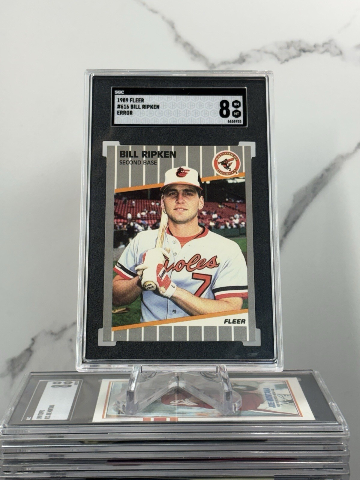 1989 Fleer – Billy Ripken #616 FF on Bat Knob