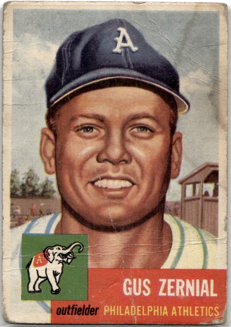1953 Topps Gus Zernial Philadelphia Athletics #42