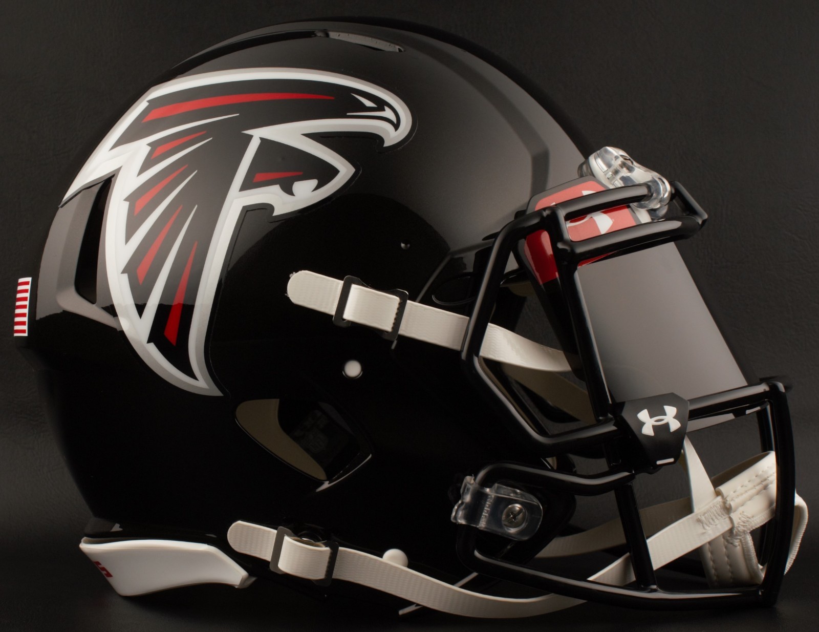 ATLANTA FALCONS NFL Football Helmet with BLACK-TINT Visor / Eye Shield